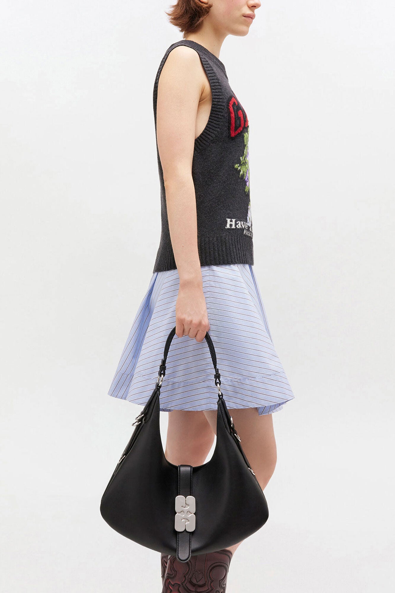 Black Black Small Kat Bag - GANNI