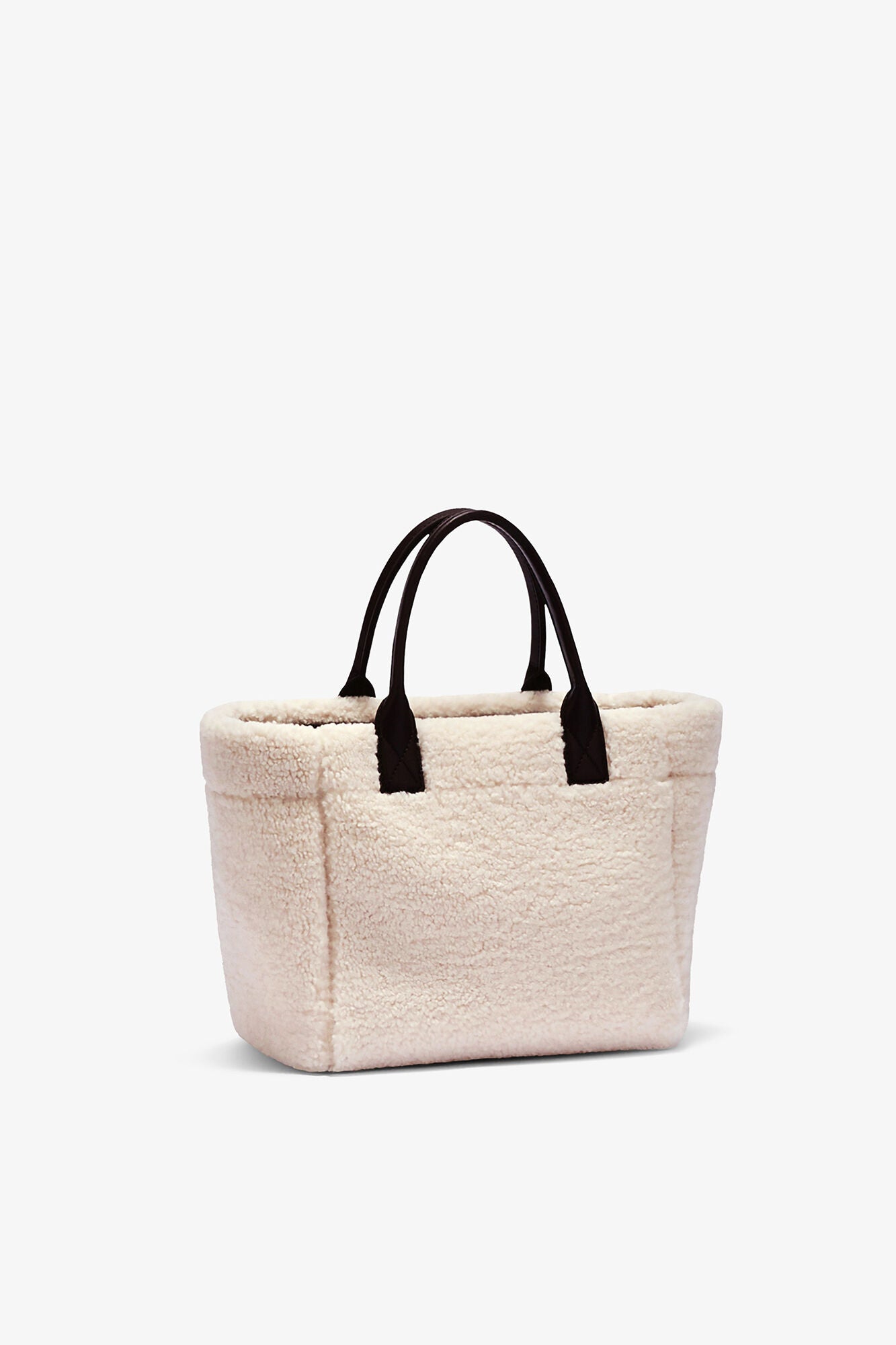 Egret Shearling Small Tote - GANNI