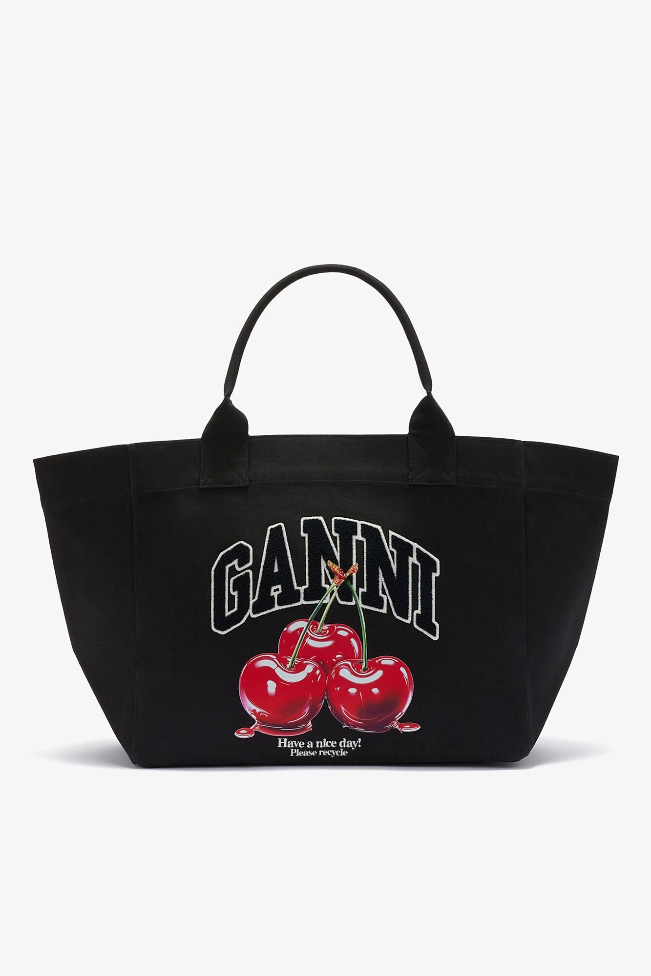 Phantom Black XXL Cherry Tote - GANNI