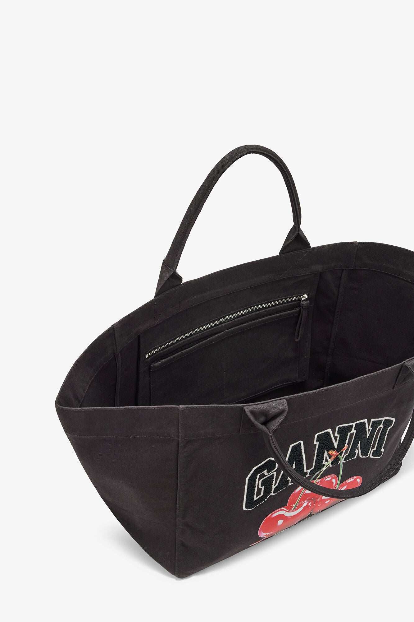Phantom Black XXL Cherry Tote - GANNI