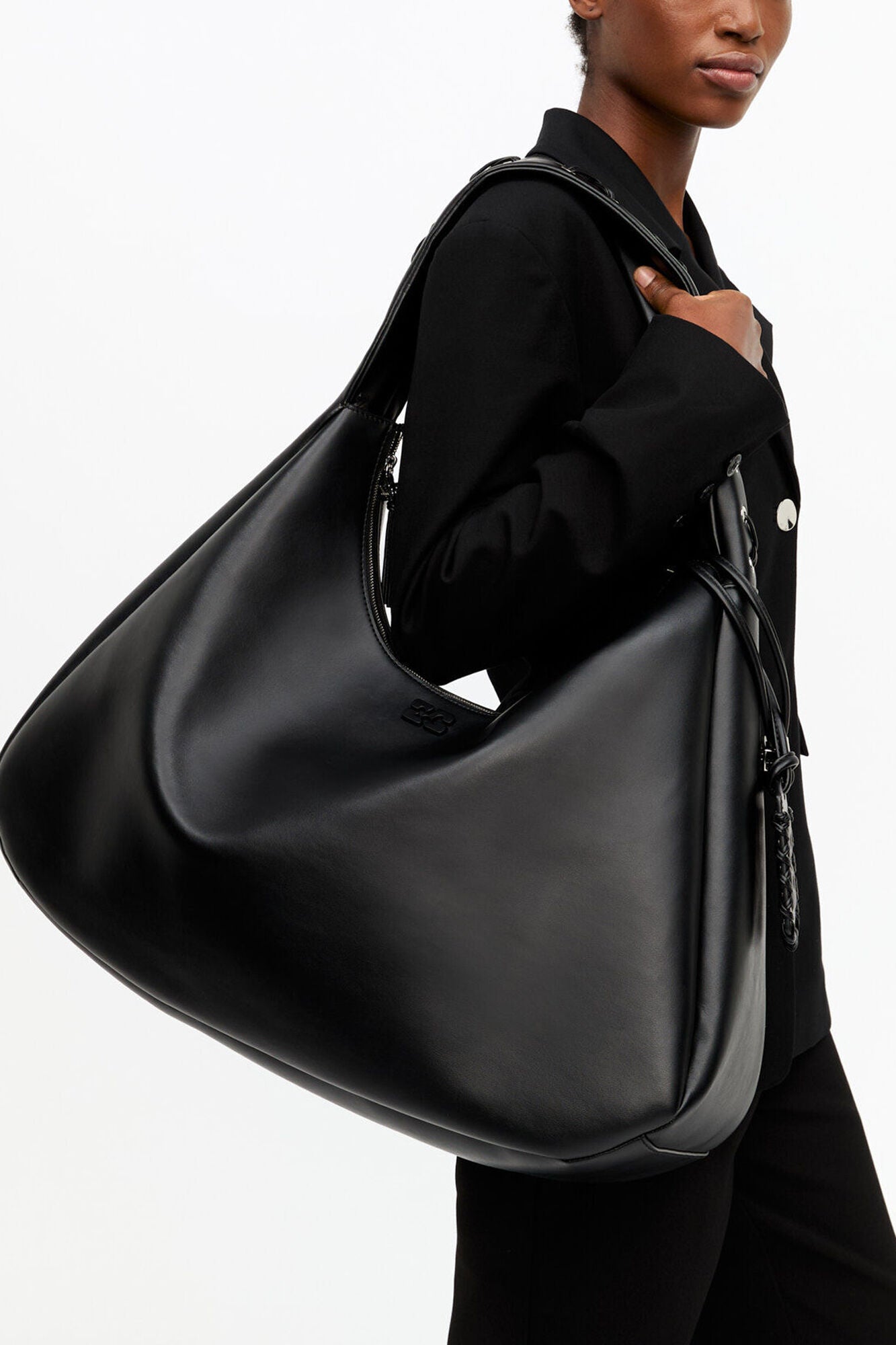 Black Black XXL Hobo Bag - GANNI