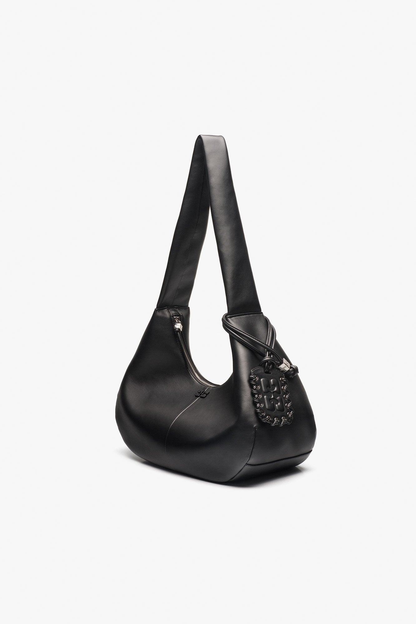 Black Black Medium Hobo Bag - GANNI