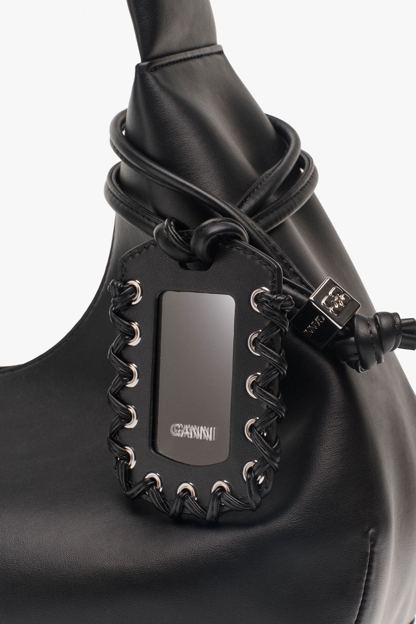 Black Black Medium Hobo Bag - GANNI