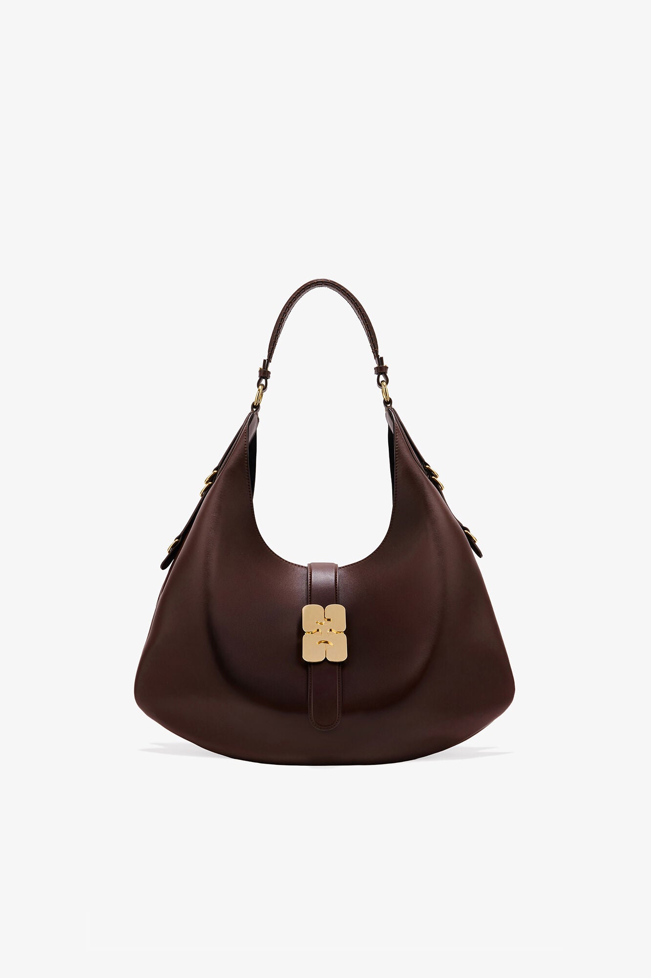Chicory Coffee Brown Large Kat Bag - GANNI