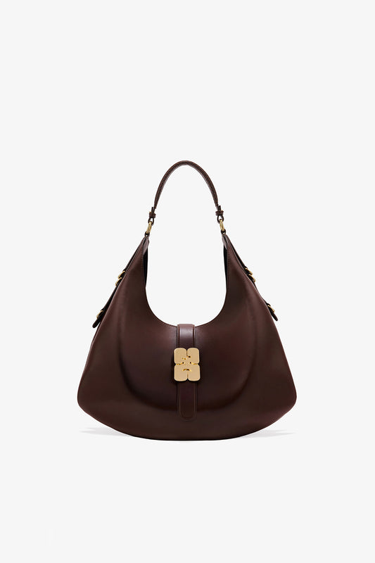 Chicory Coffee Brown Large Kat Bag - GANNI
