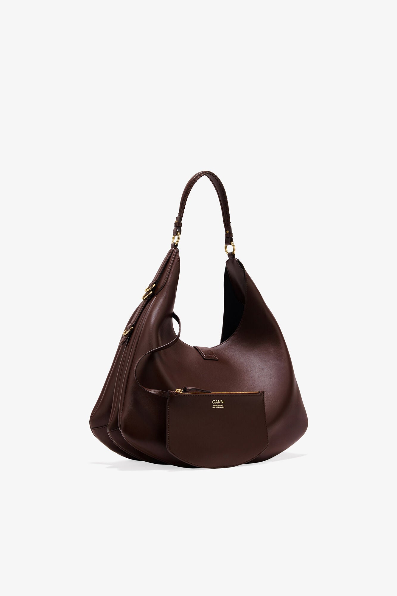 Chicory Coffee Brown Large Kat Bag - GANNI