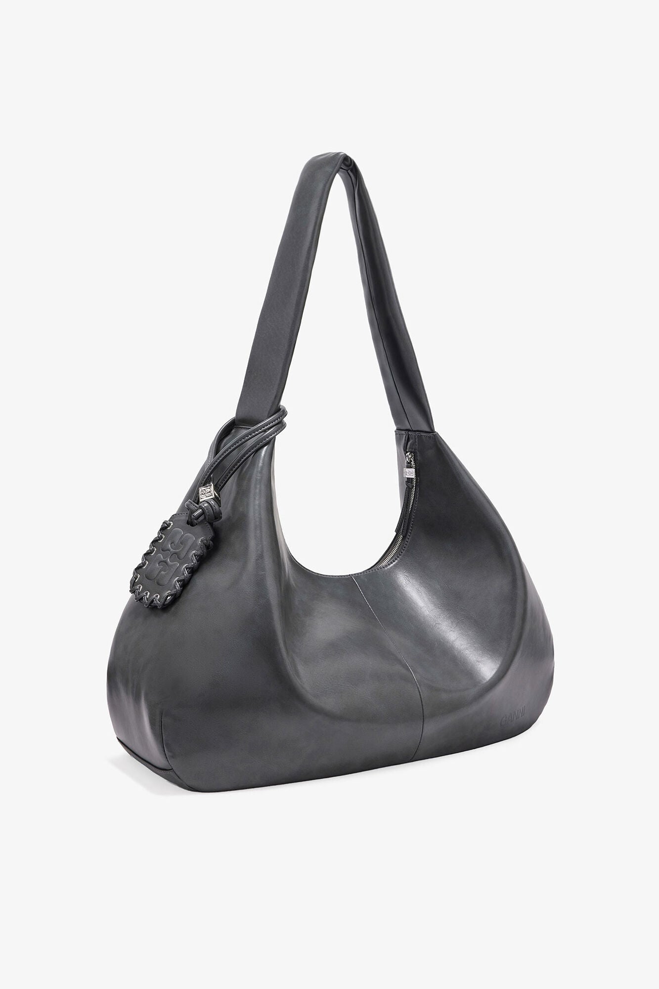 Steal Grey Steel Grey XXL Hobo Bag - GANNI