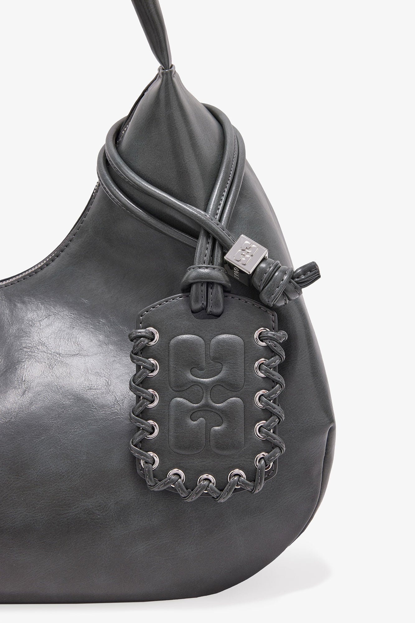 Steal Grey Steal Grey Medium Hobo Bag - GANNI