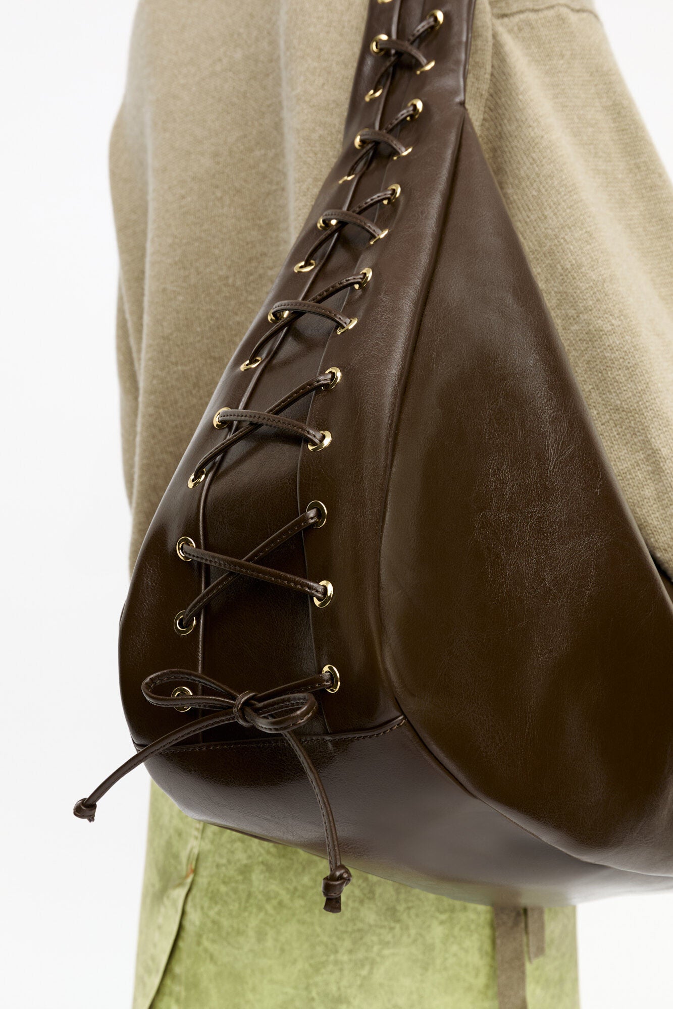 Dark Olive Dark-Olive Oleatex XXL Hobo Bag - GANNI