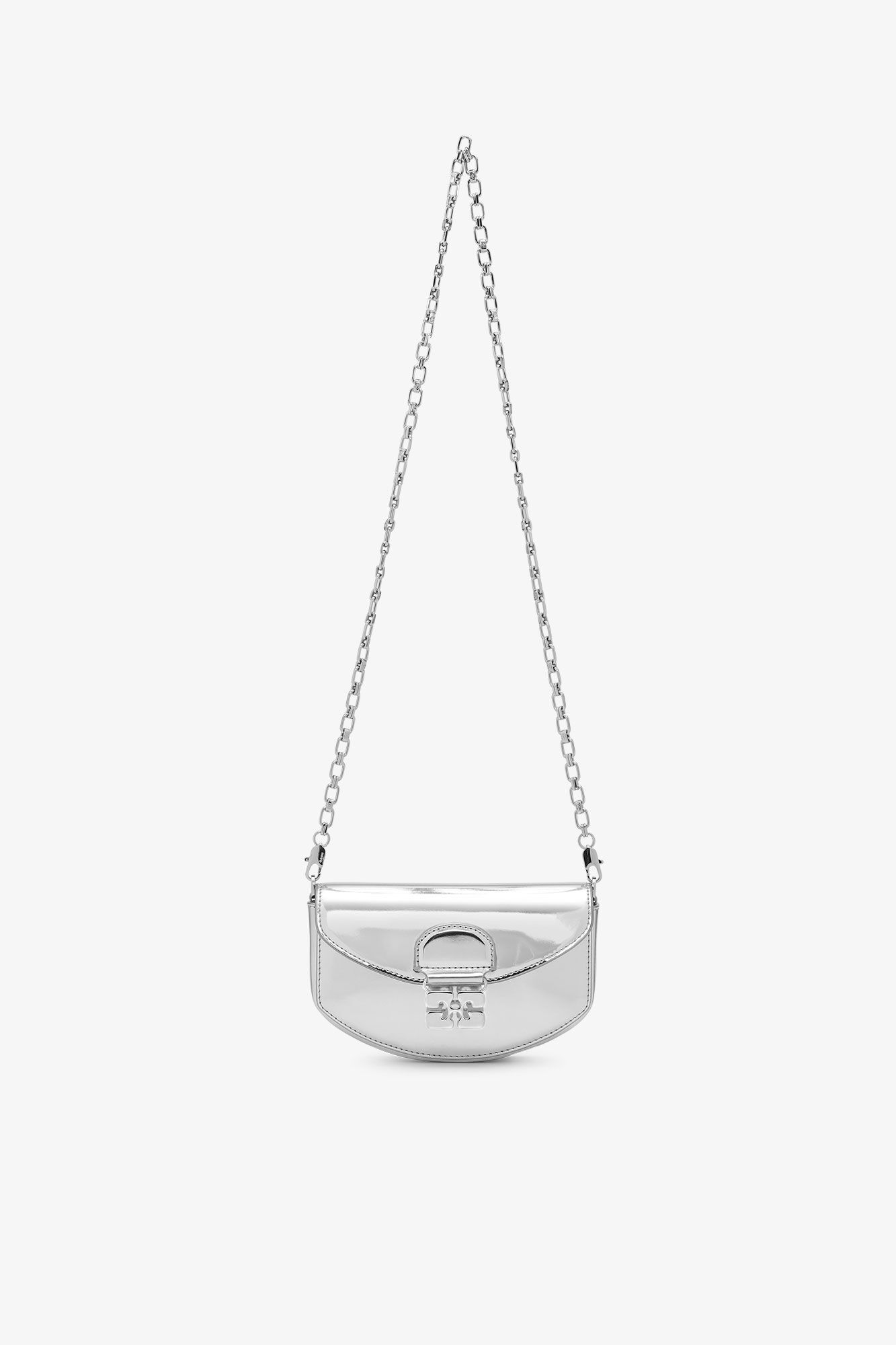 Silver Silver Apo-G Wallet On Chain - GANNI