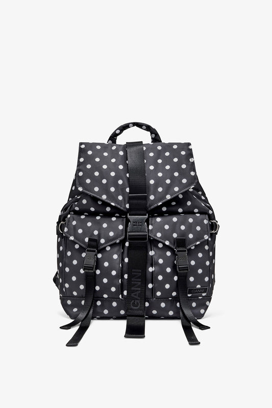 Black Dots Re-Tech Backpack - GANNI