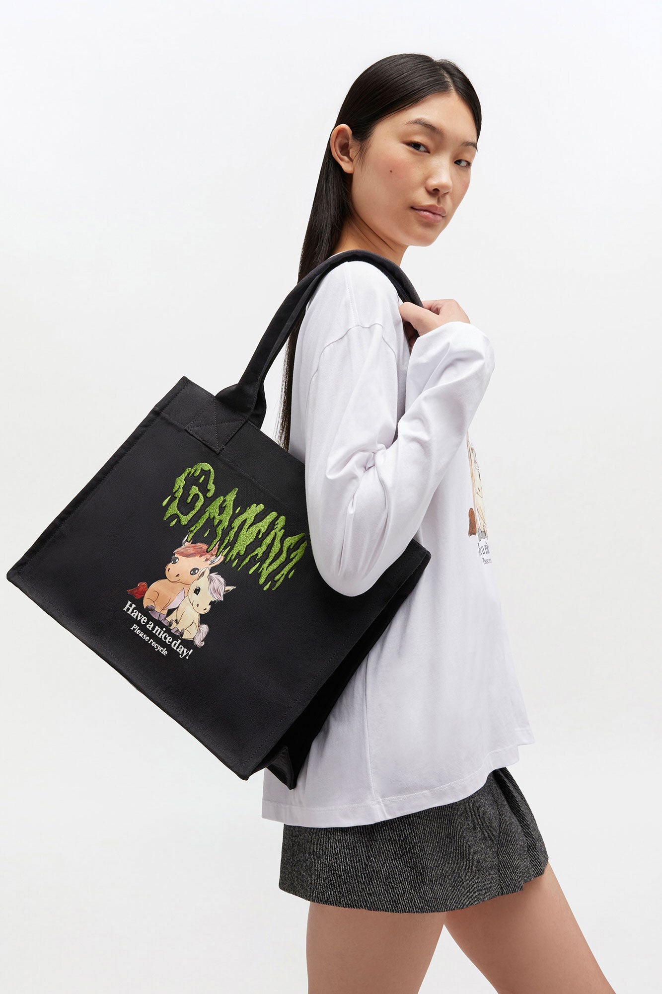 Pony Printed Large Tote - GANNI