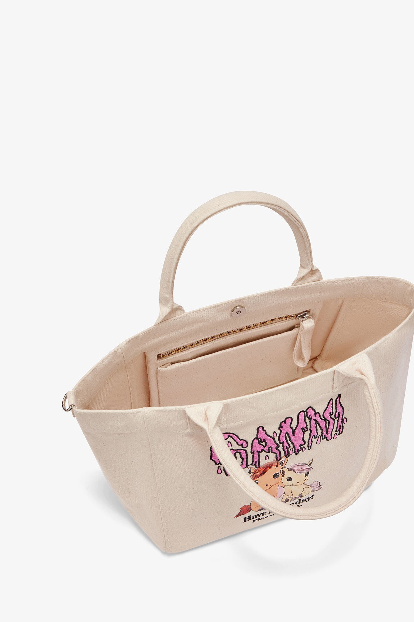 Small Easy Pony Printed Shopper - GANNI