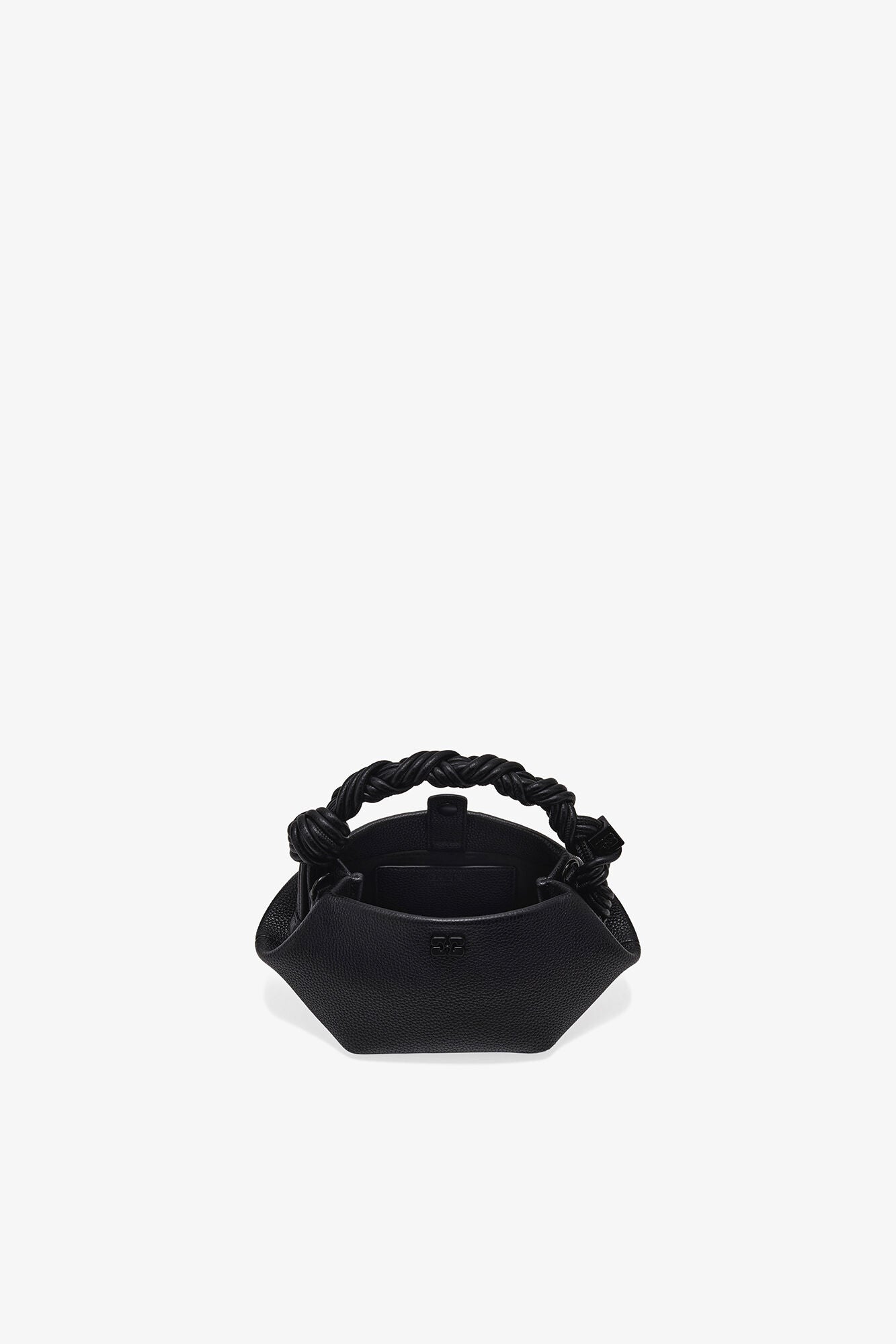 Black Black Grained Mini Bou Bag - GANNI