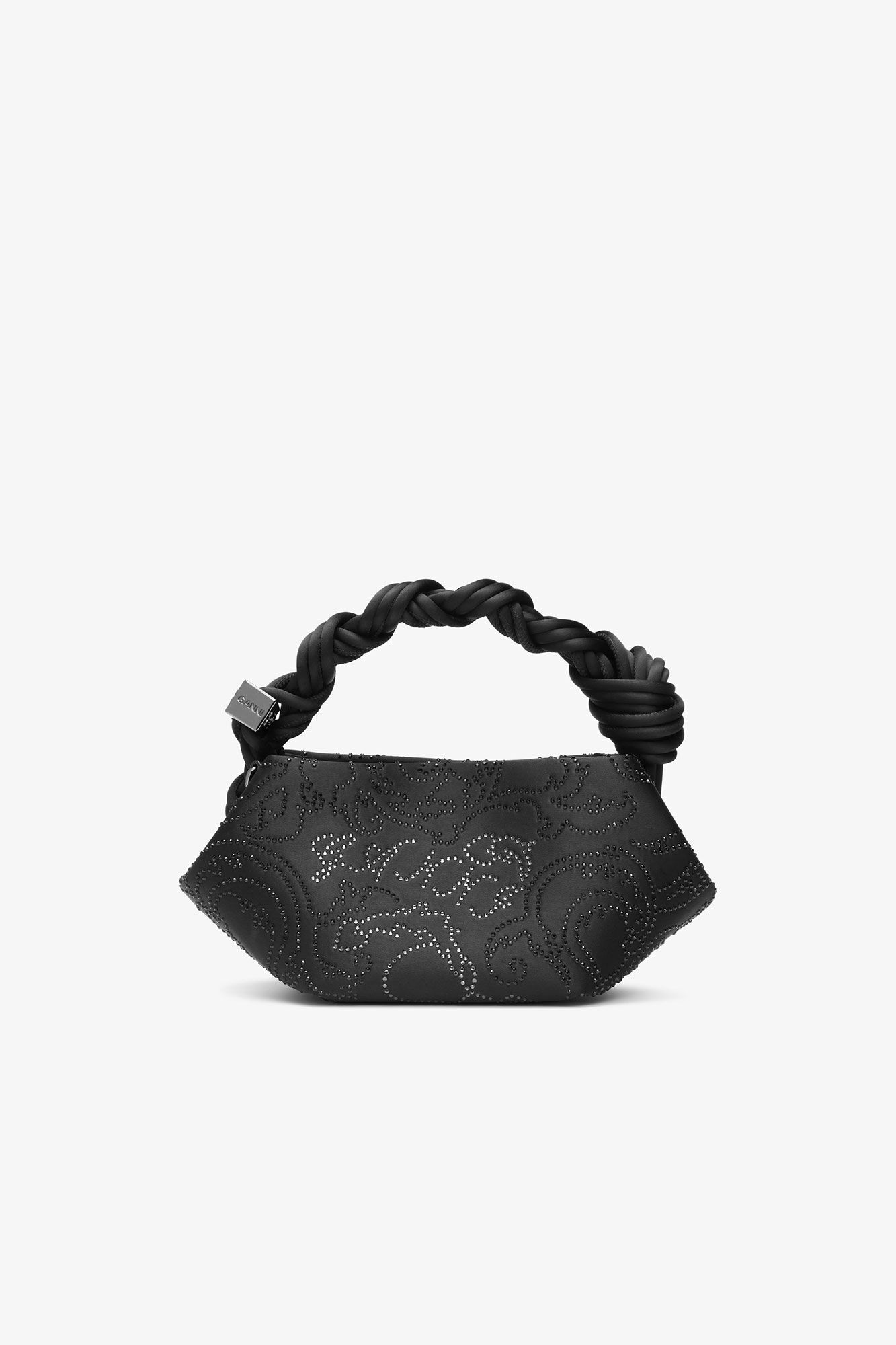 Black Black Rhinestone Mini Bou Bag - GANNI