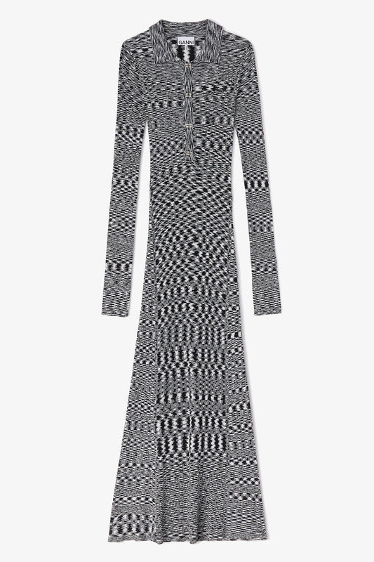 Polo Dress in Spacedyed Knit - GANNI
