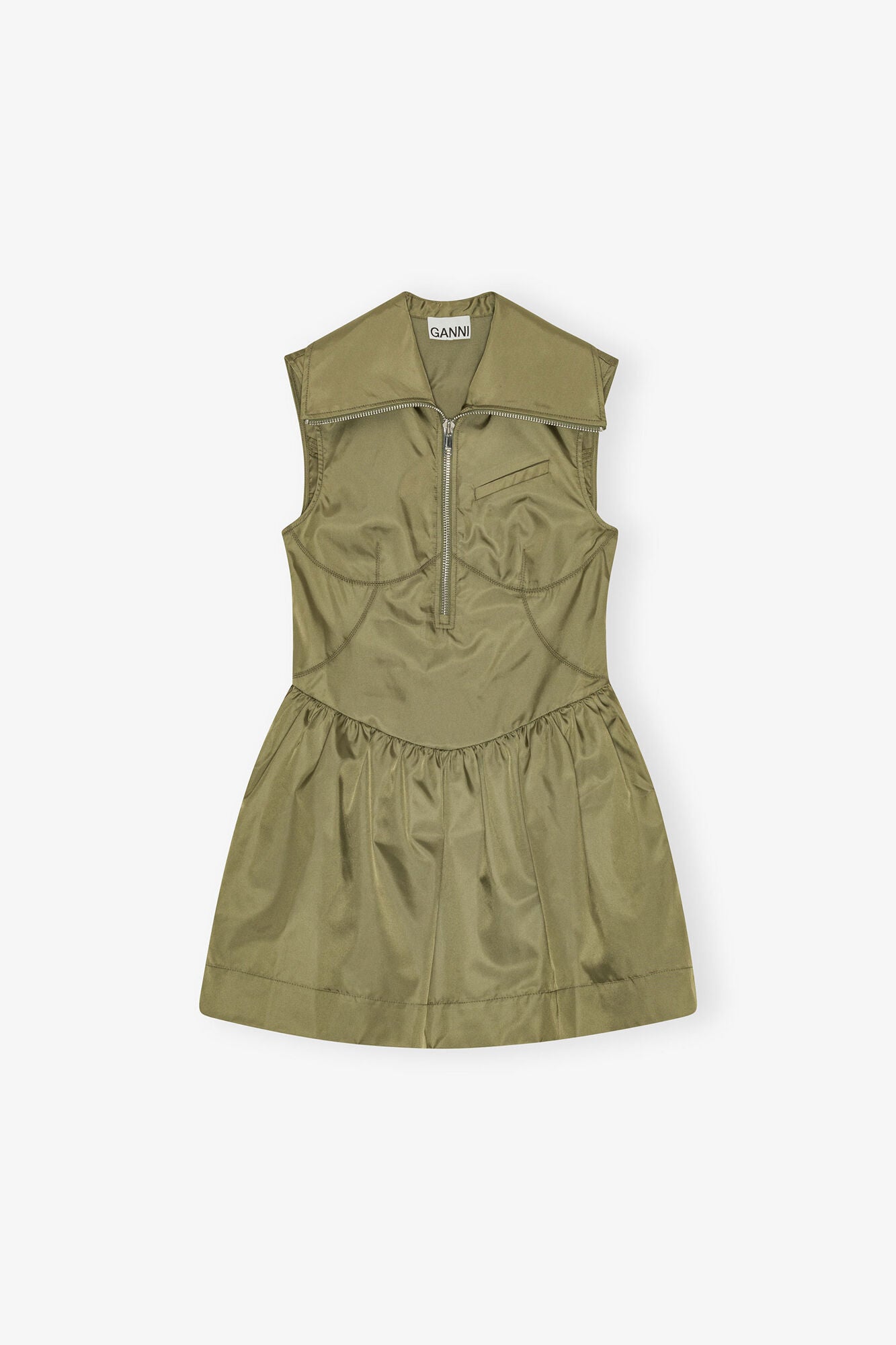 Dress in Green Nylon - GANNI