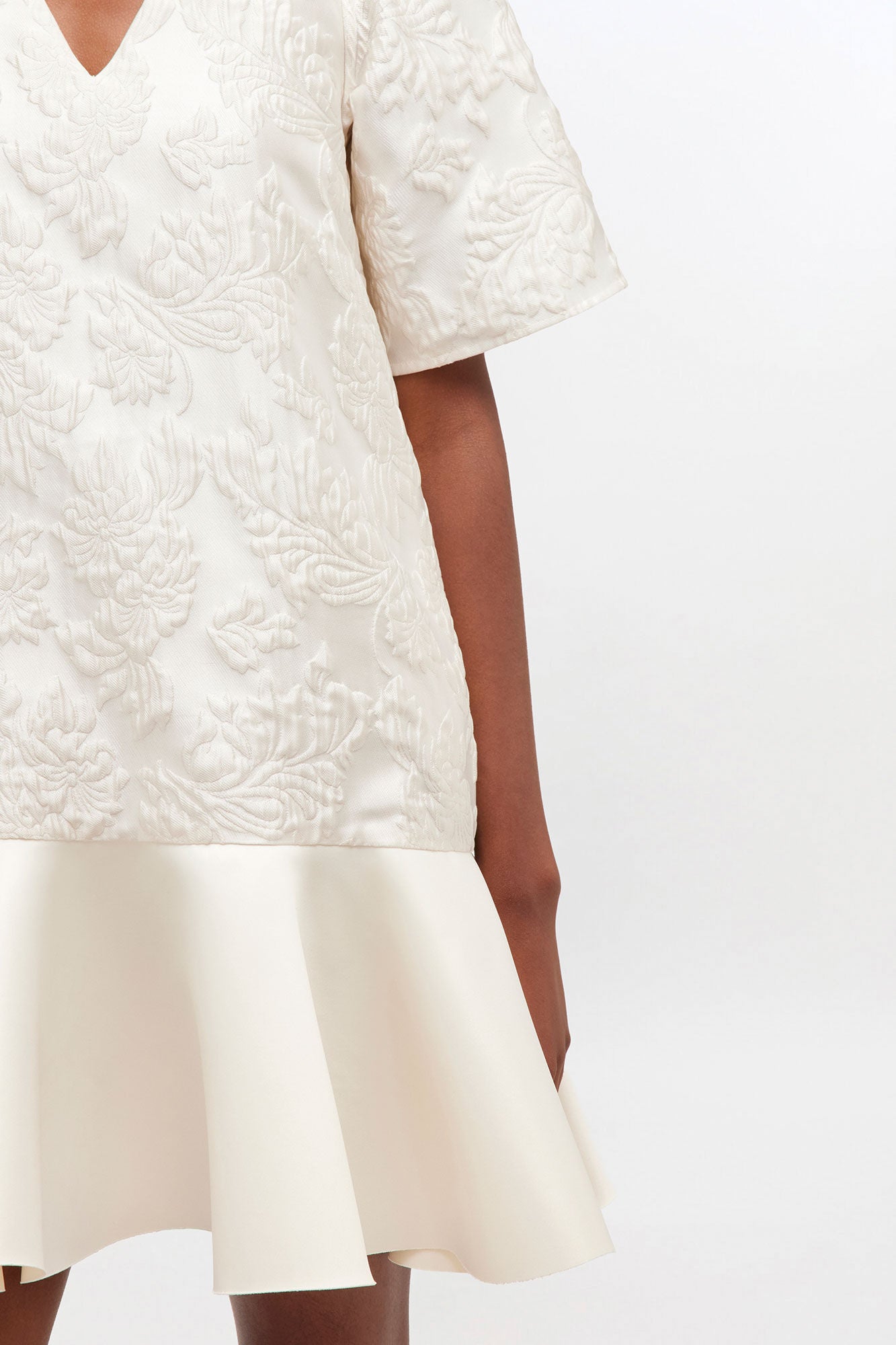 Satin Cloque Mini Dress - GANNI