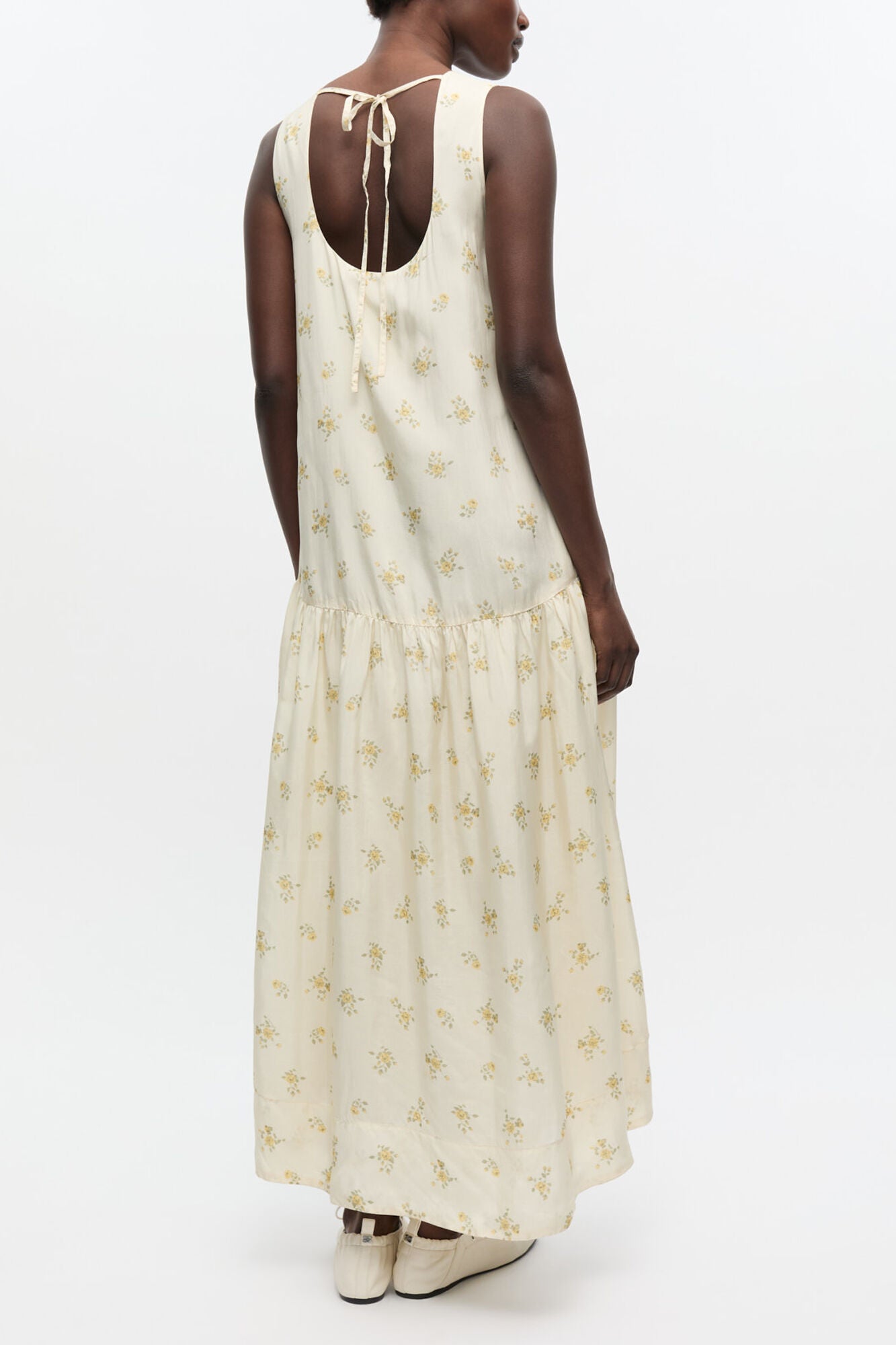 White Floral Dress - GANNI
