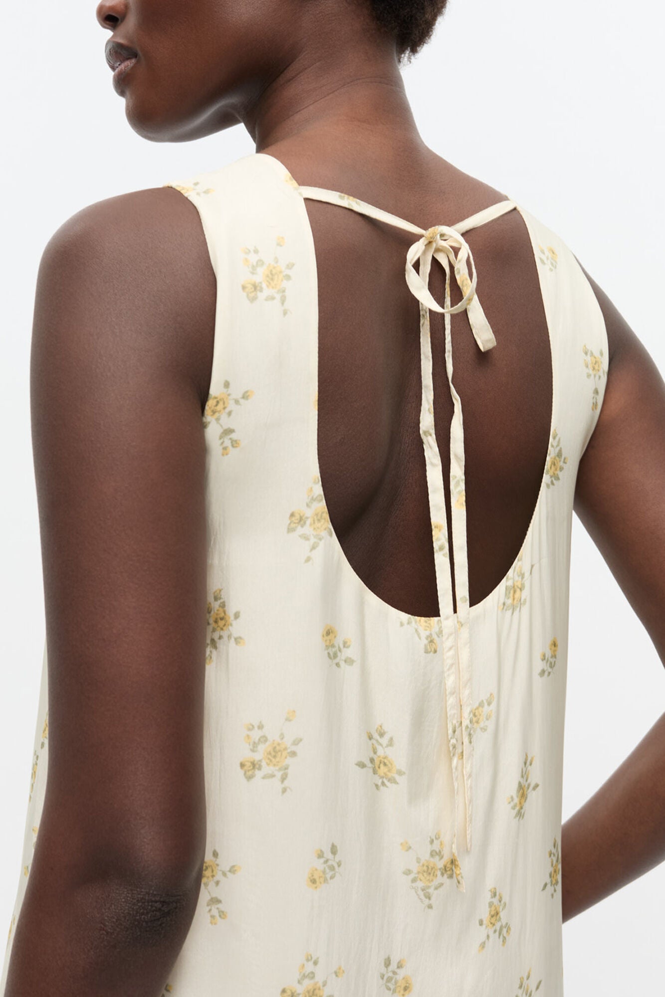 White Floral Dress - GANNI