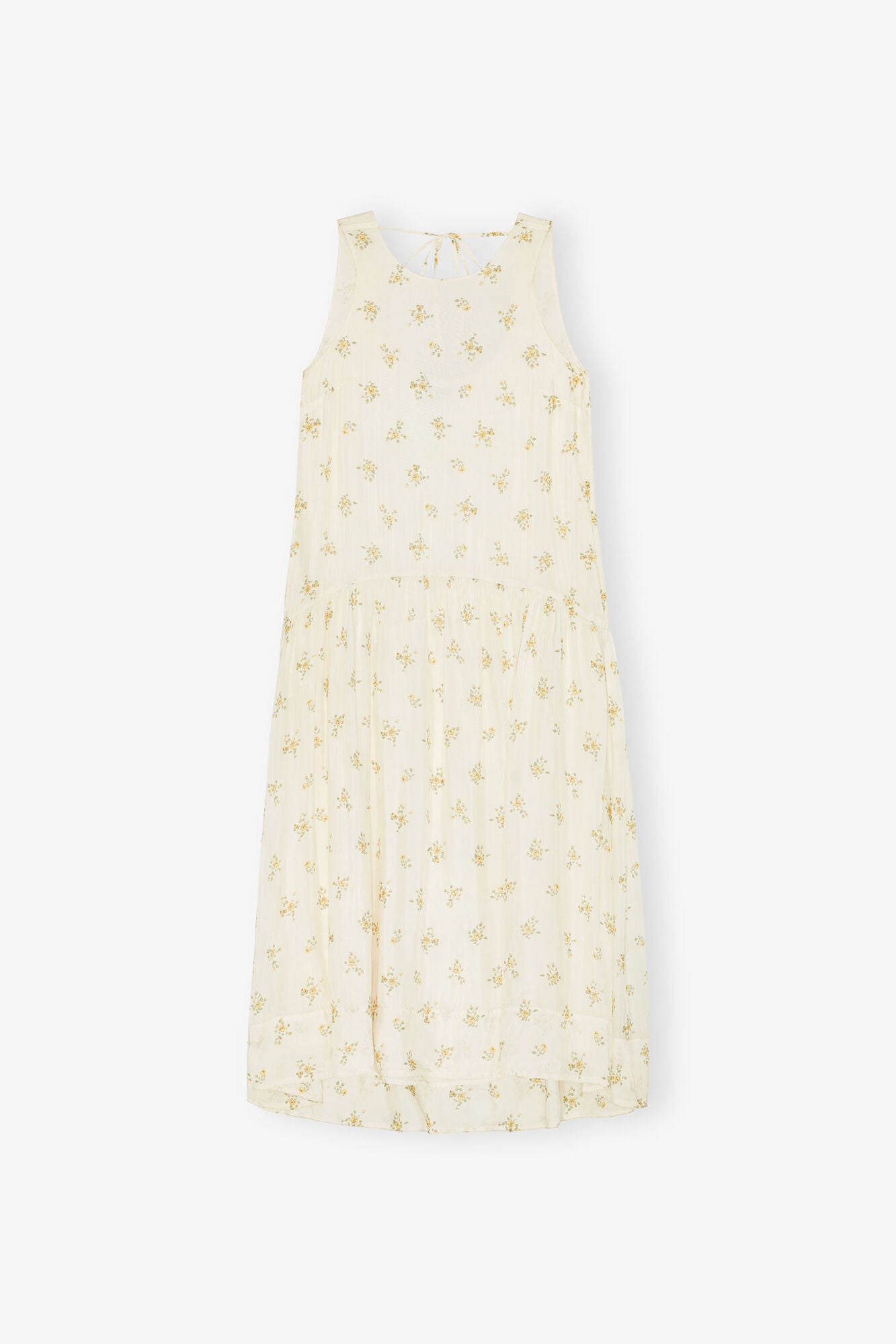 White Floral Dress - GANNI