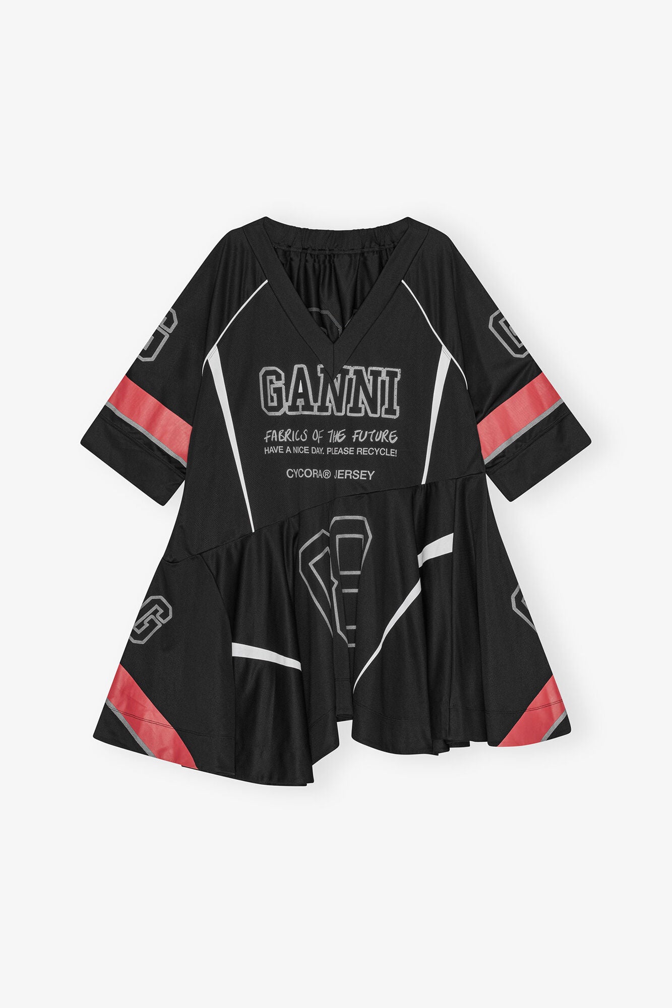 Black League Oversized Mini Dress - GANNI