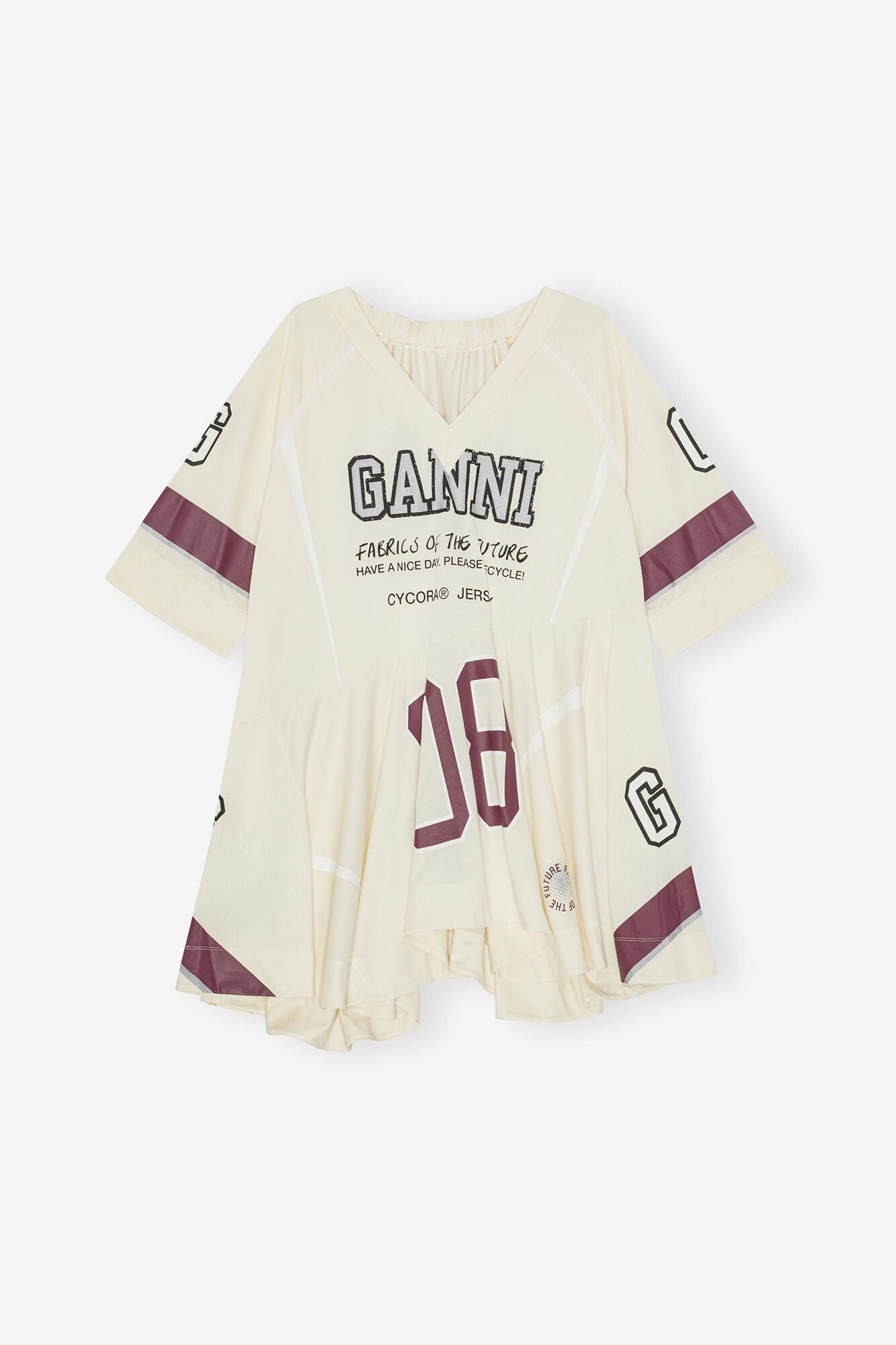 Ivory GANNI League Oversized Mini Dress - GANNI
