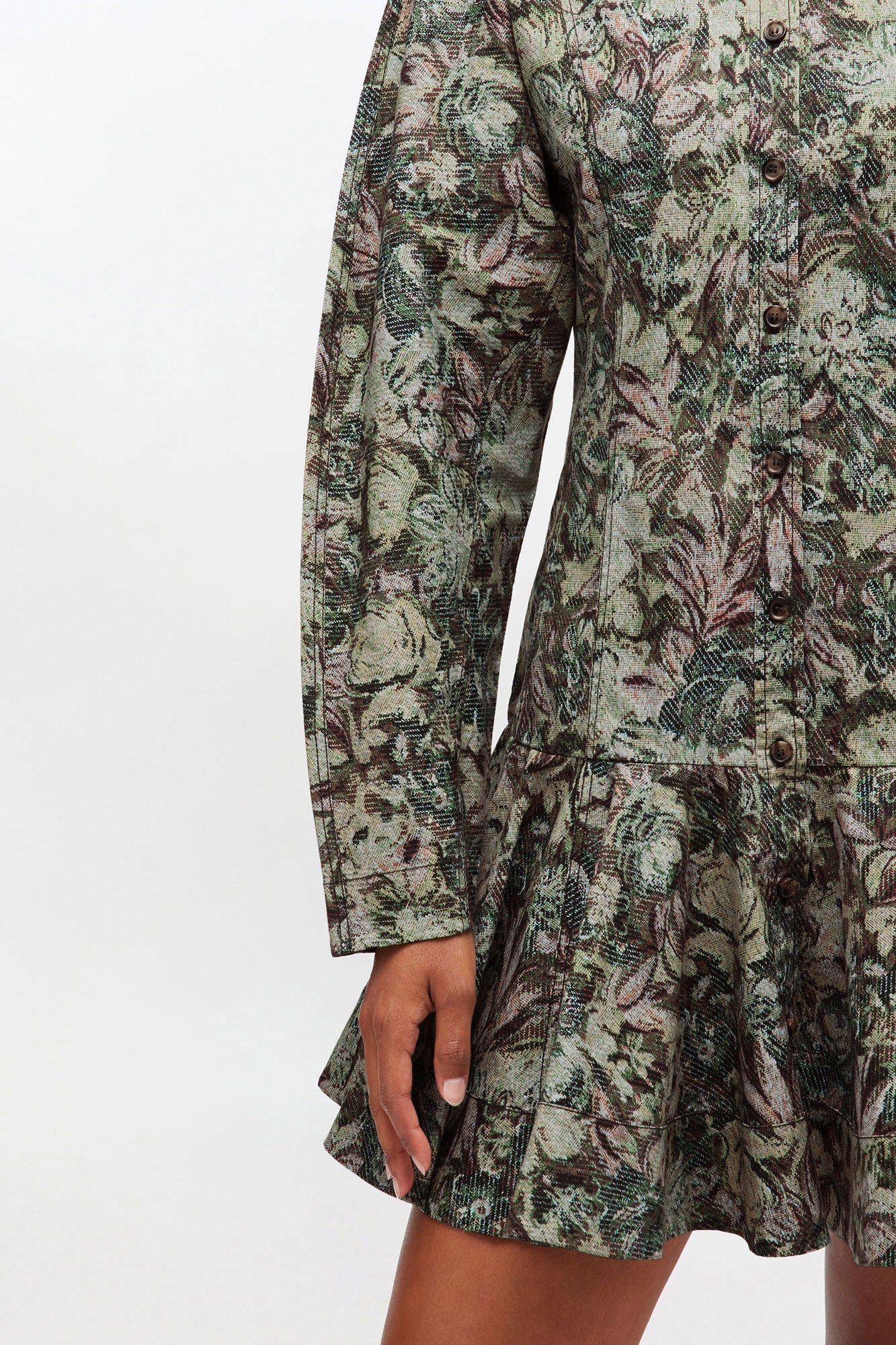 Tapestry Floral Shirt Dress - GANNI