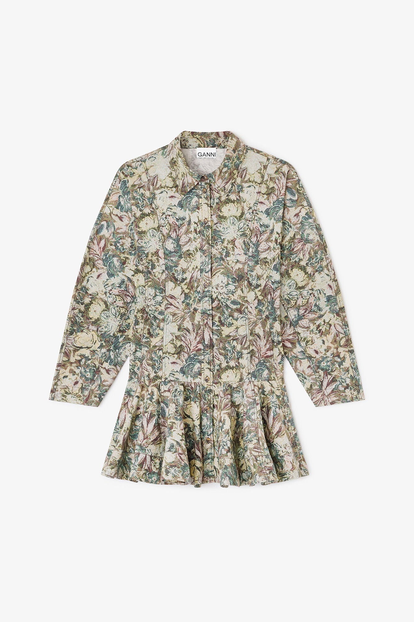 Tapestry Floral Shirt Dress - GANNI