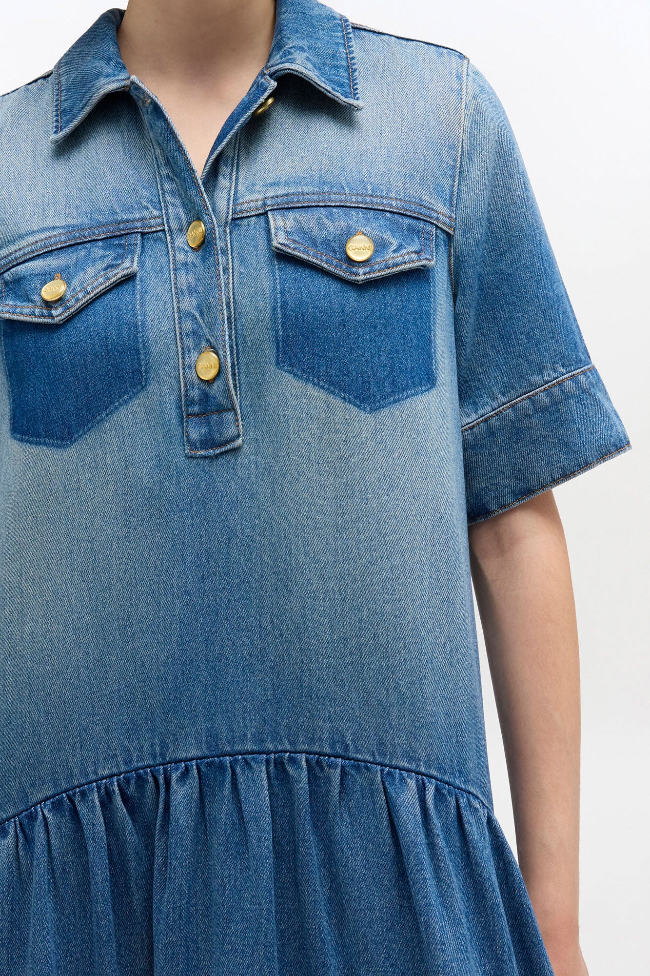 Light Washed Denim Dress - GANNI