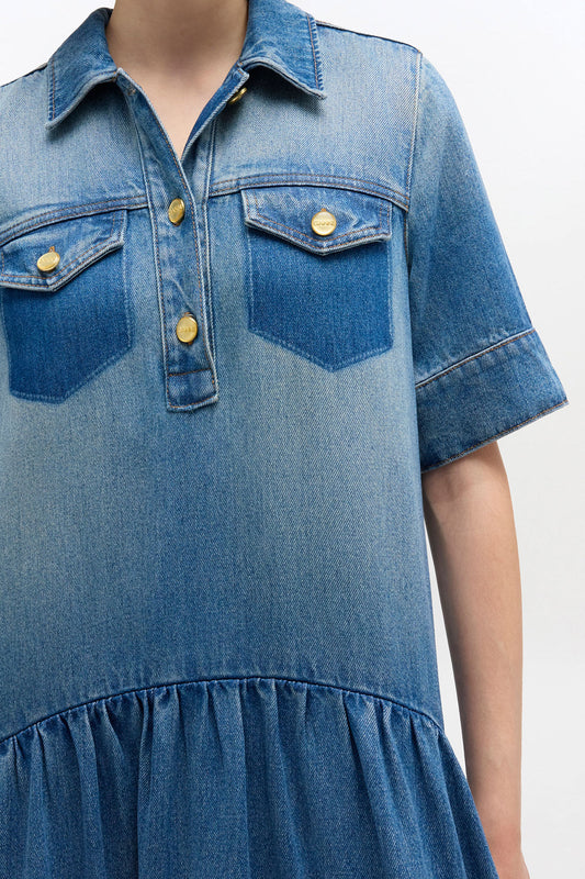 Light Washed Denim Dress - GANNI