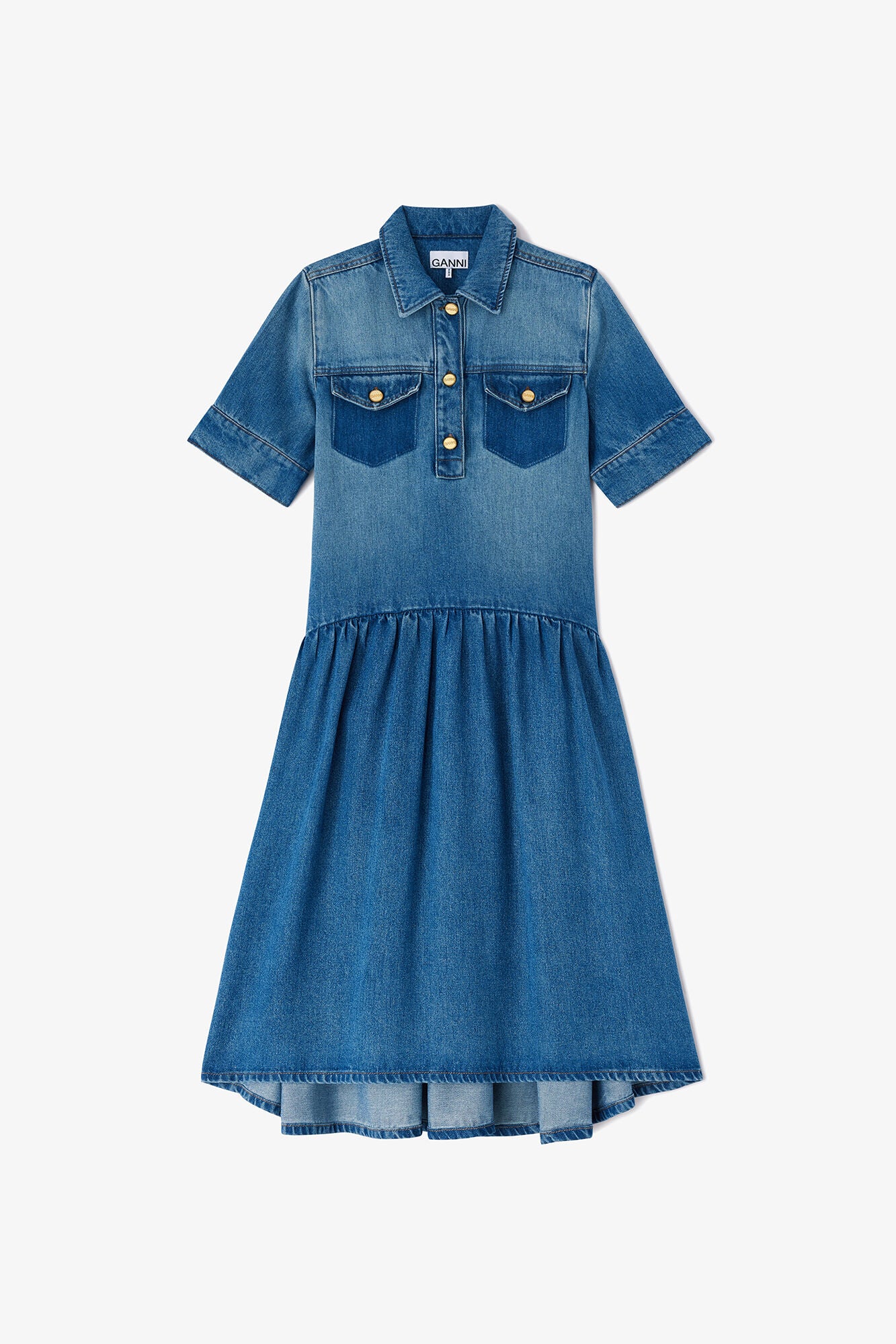 Light Washed Denim Dress - GANNI