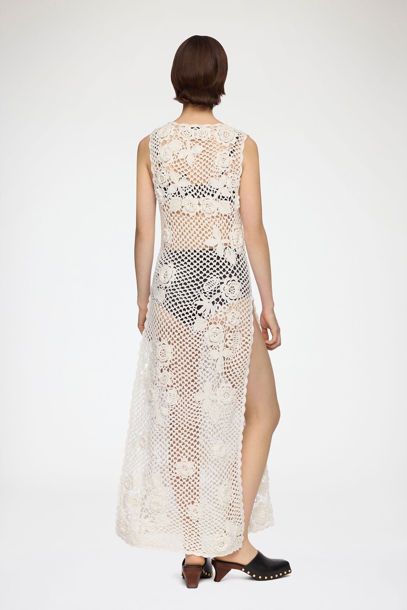 Long Dress in Cotton Crochet - GANNI