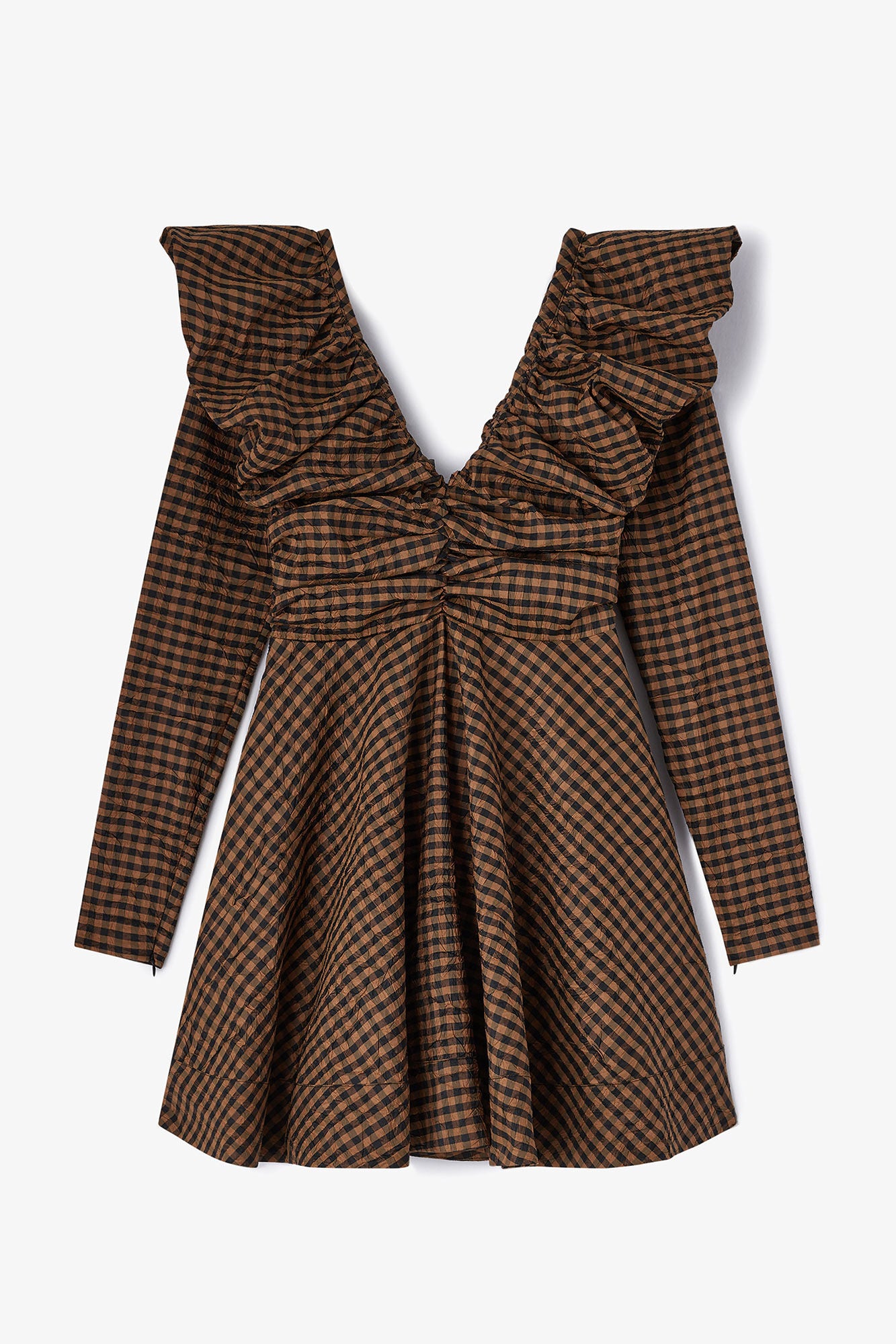 Dress in Check Taffeta - GANNI