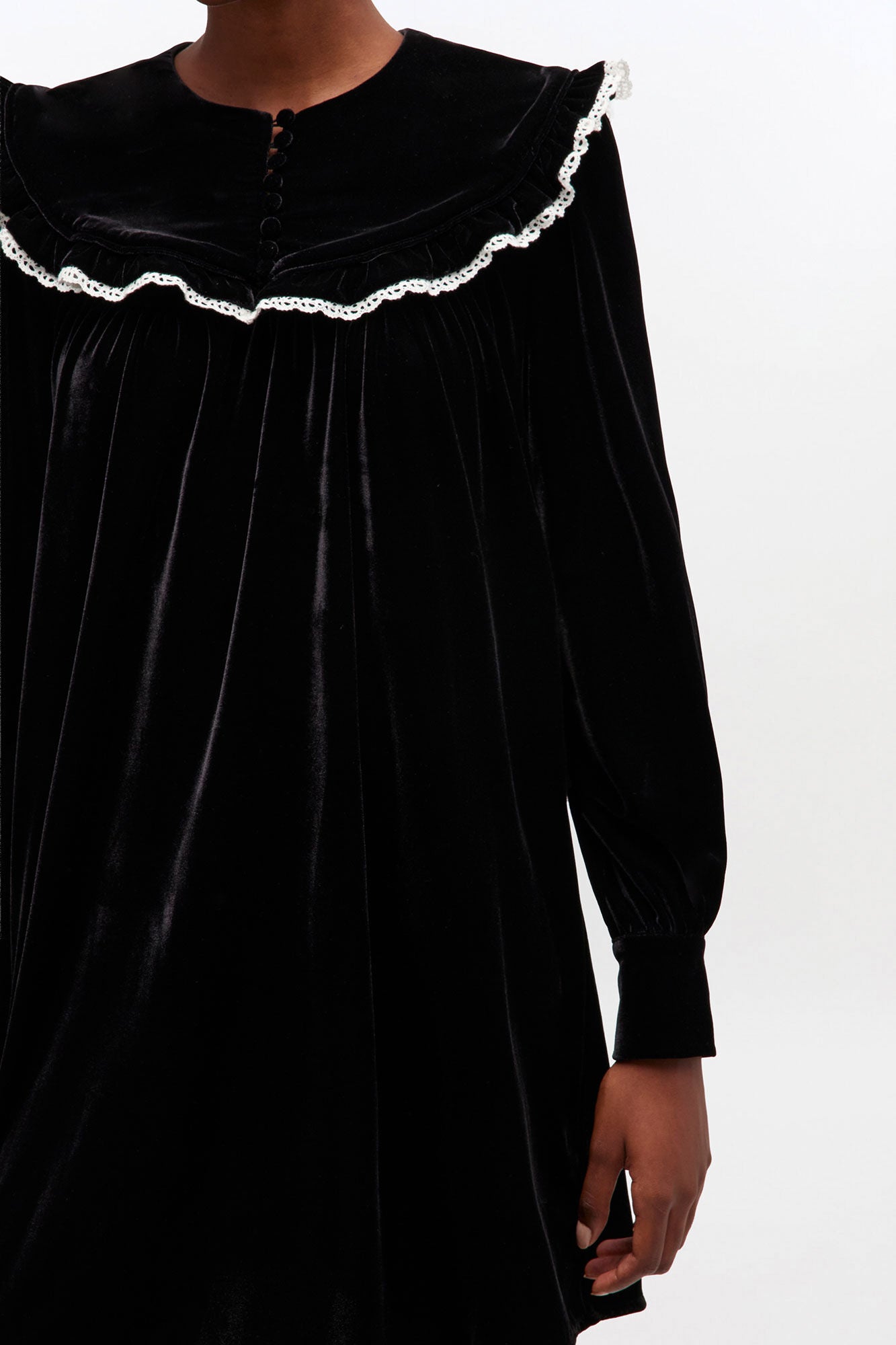 Black Velvet Dress - GANNI