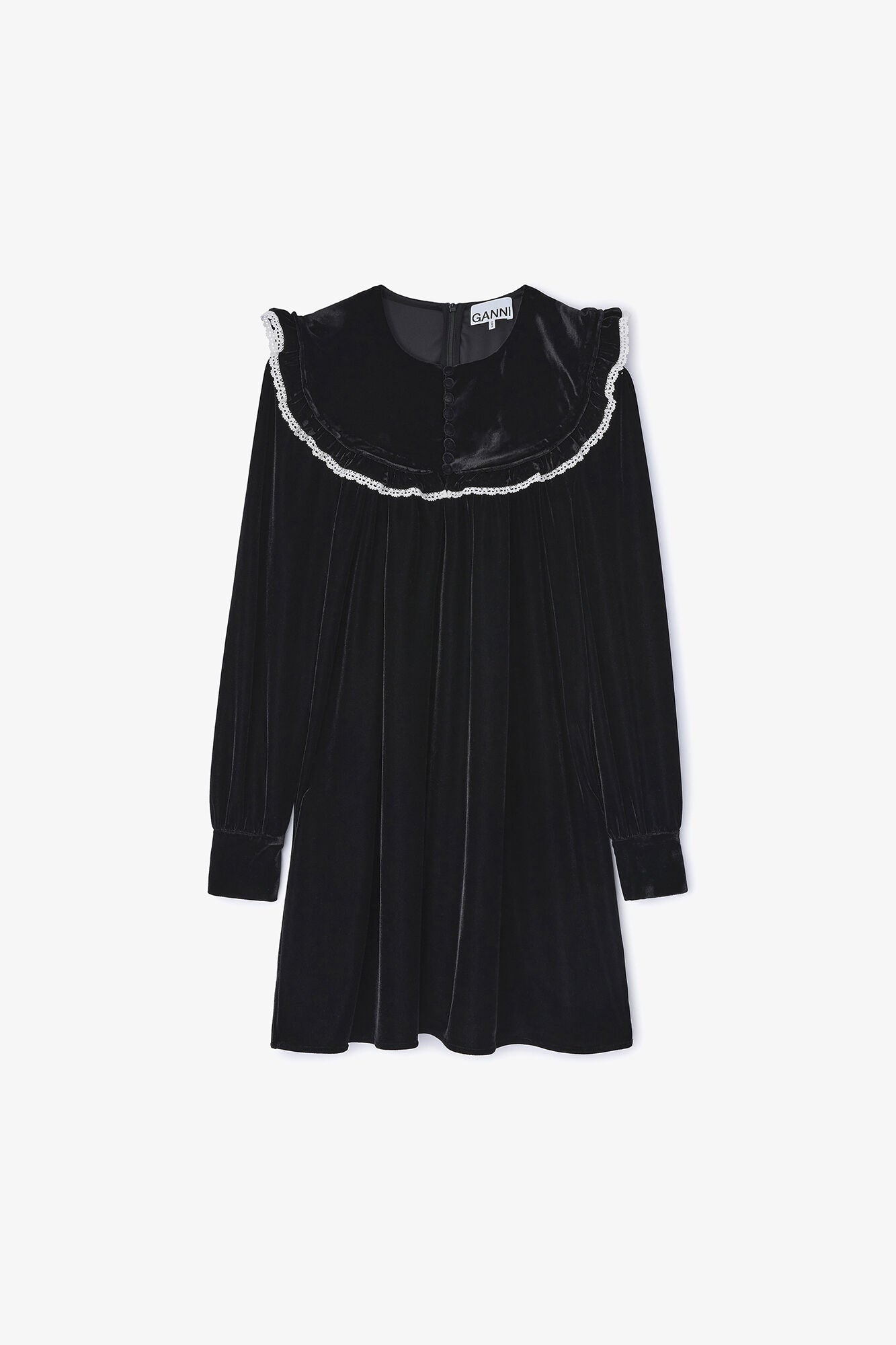 Black Velvet Dress - GANNI