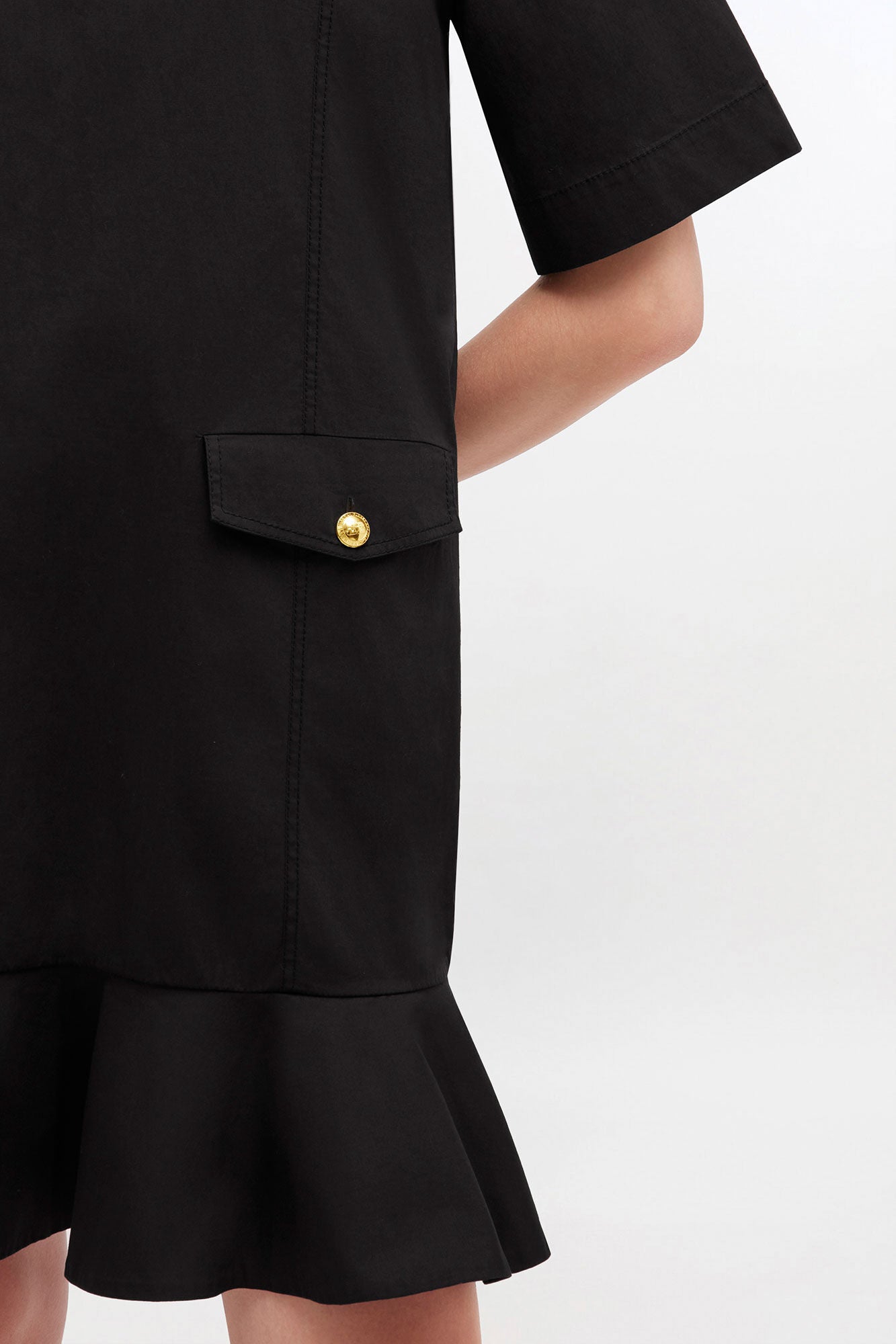 Stretch Cotton Mini Dress - GANNI