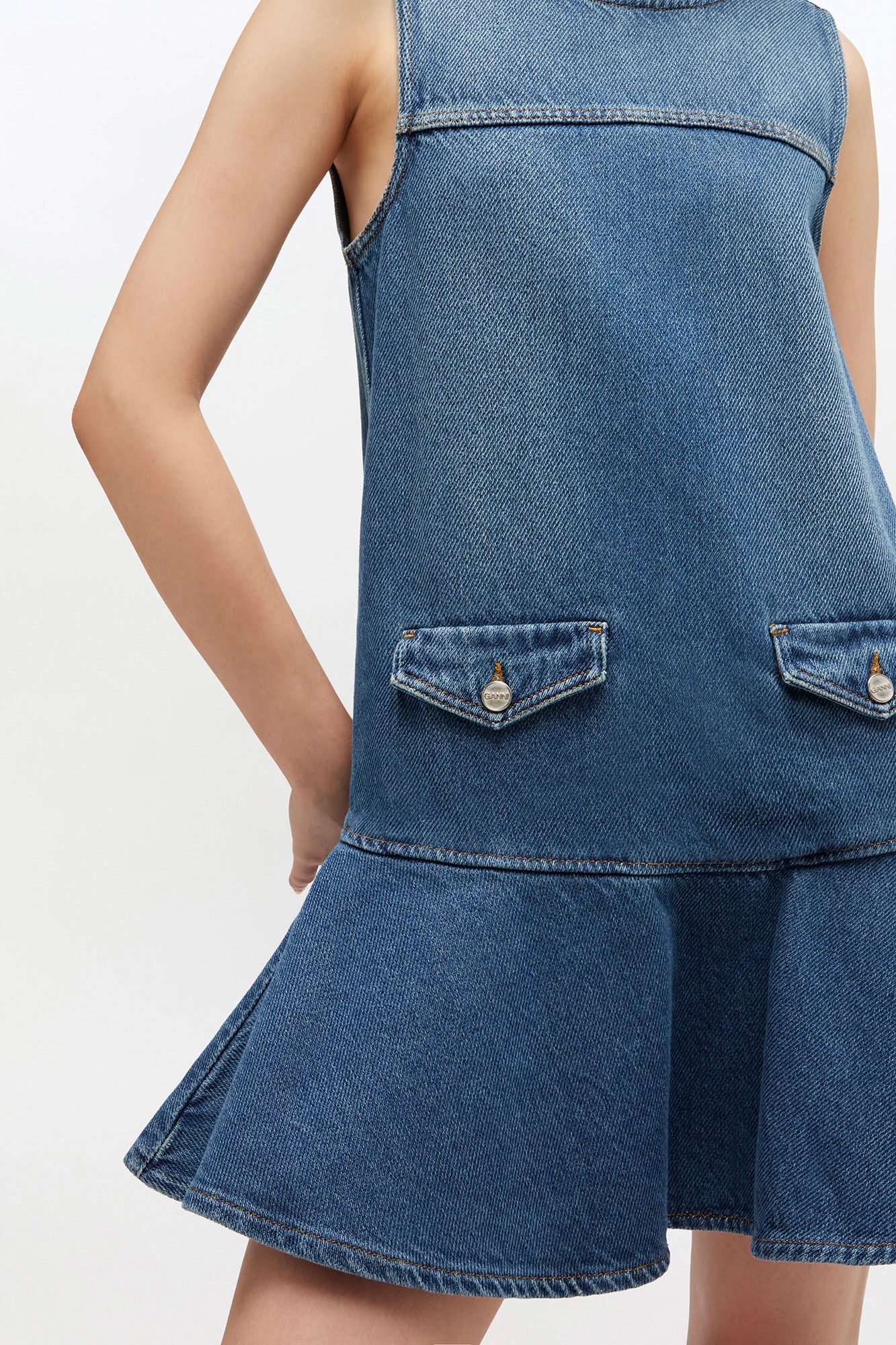 Light Denim Mini Dress - GANNI