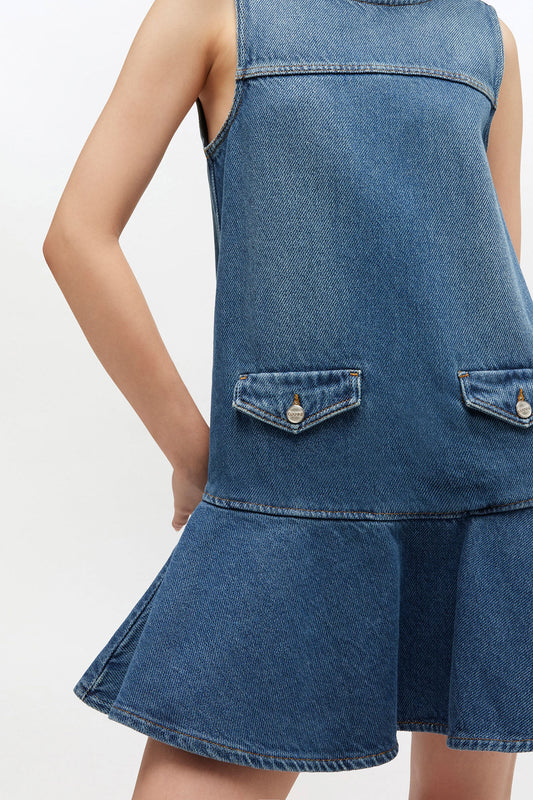 Light Denim Mini Dress - GANNI