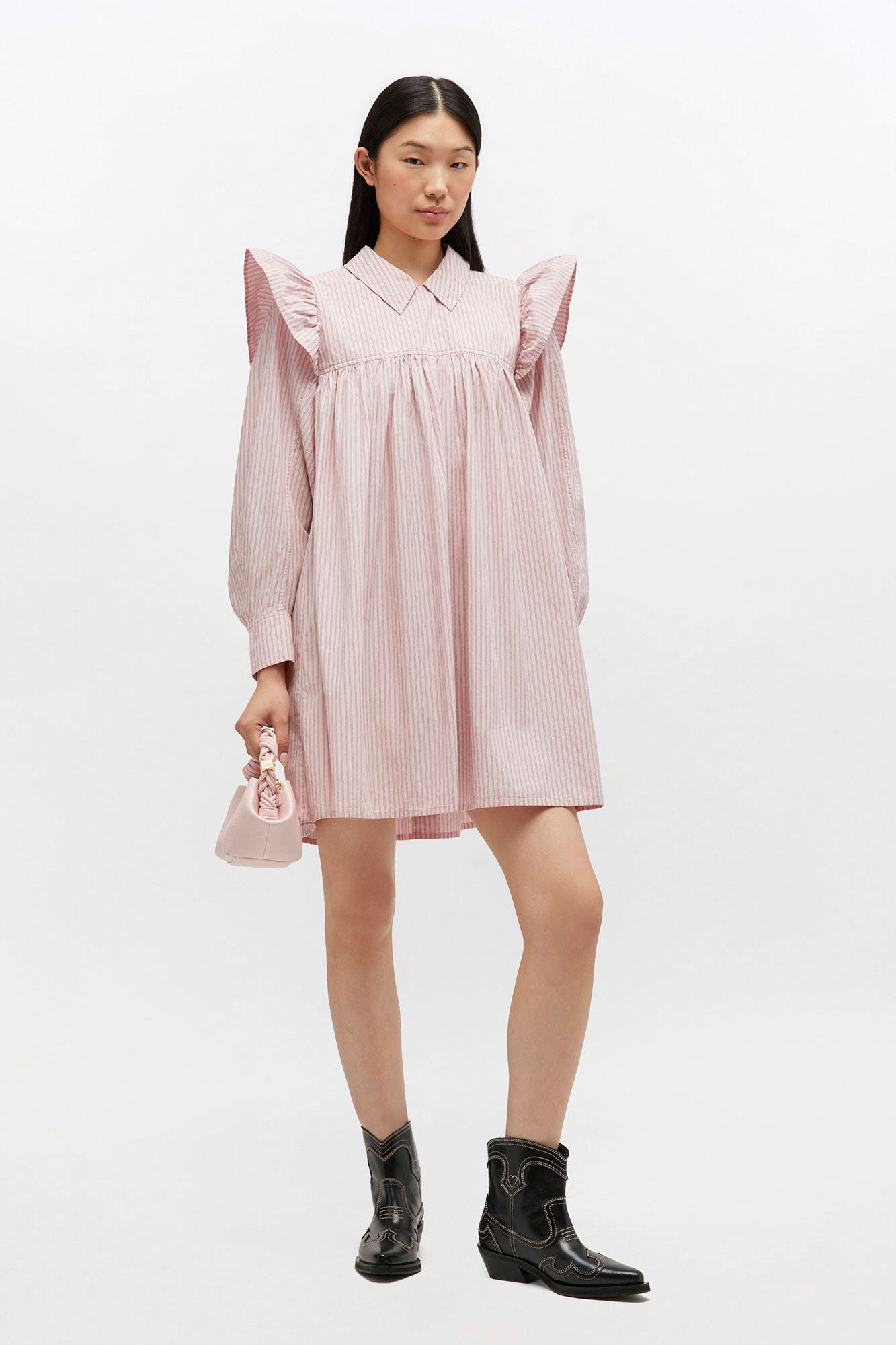 Pink Mini Shirt Dress - GANNI