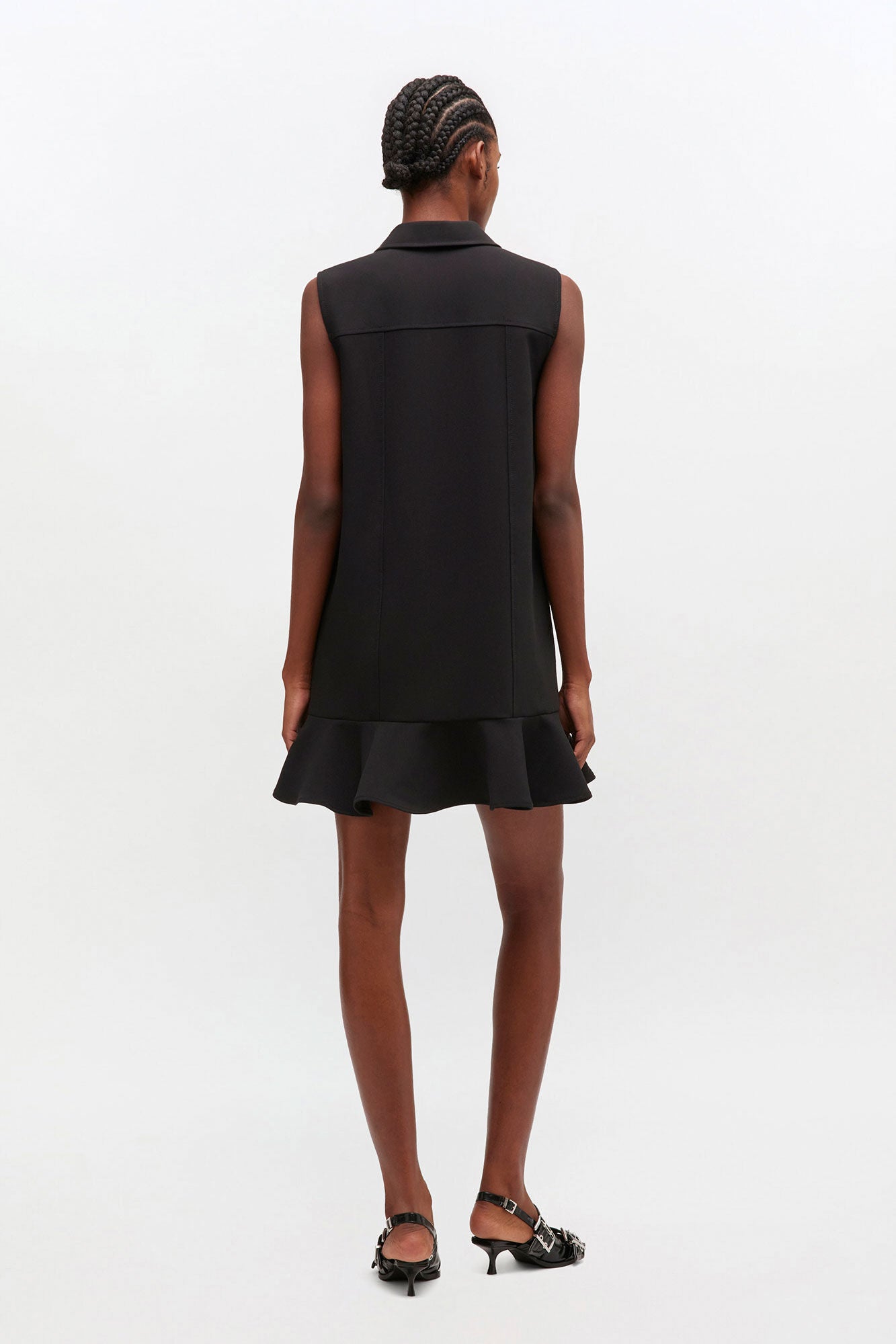 Black Twill Suiting Mini Dress - GANNI