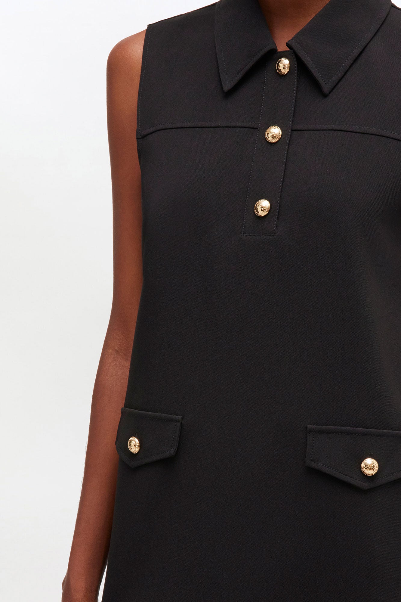 Black Twill Suiting Mini Dress - GANNI