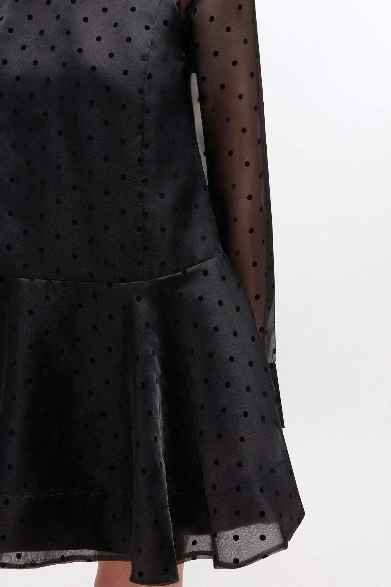 Black Organza Circle Collar Dress - GANNI