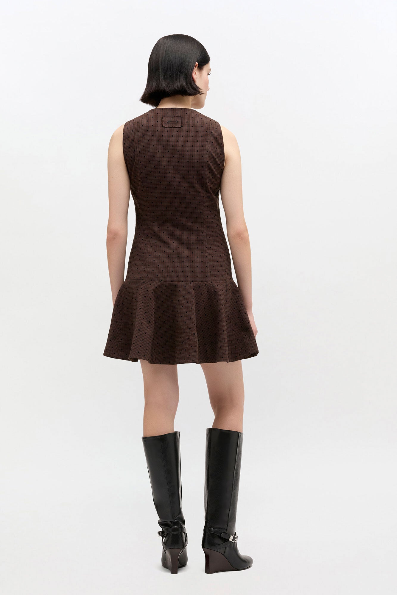 Flock Check Suiting Dress - GANNI