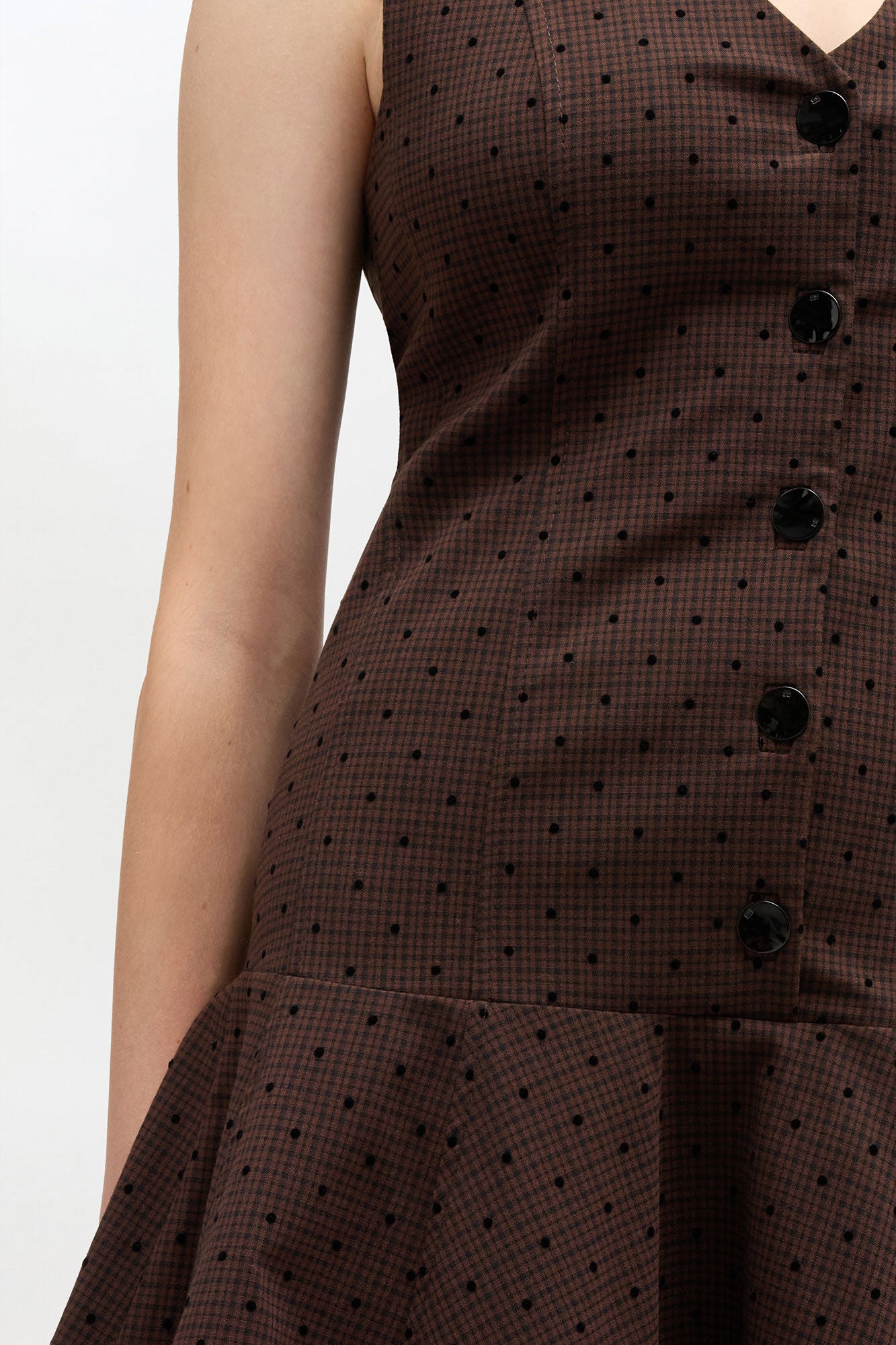 Flock Check Suiting Dress - GANNI