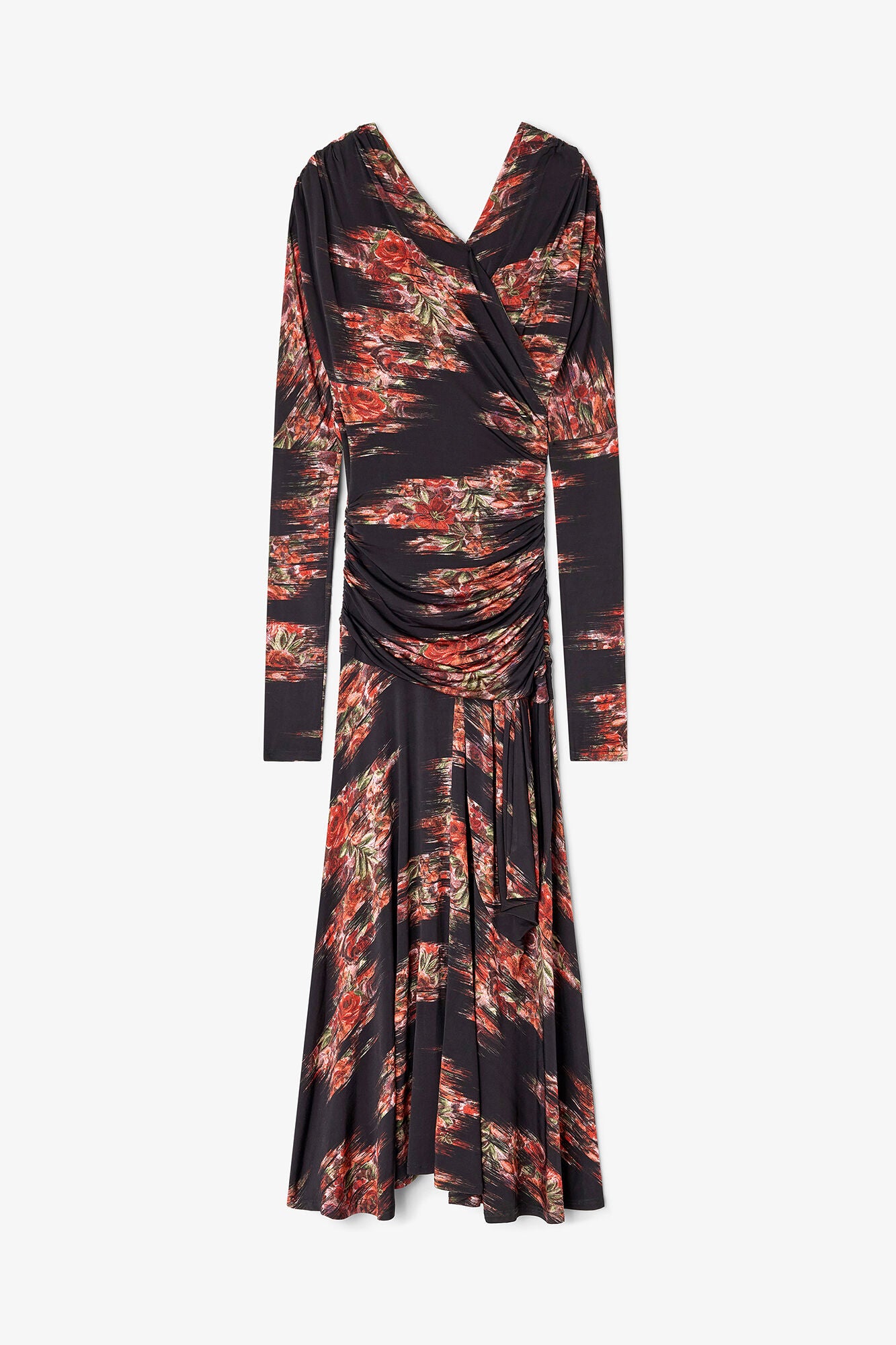 Floral Ruched Dress - GANNI