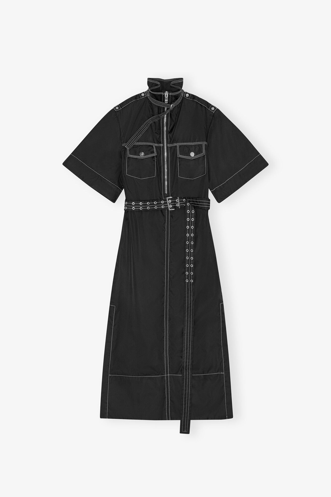 Black Nylon Dress - GANNI