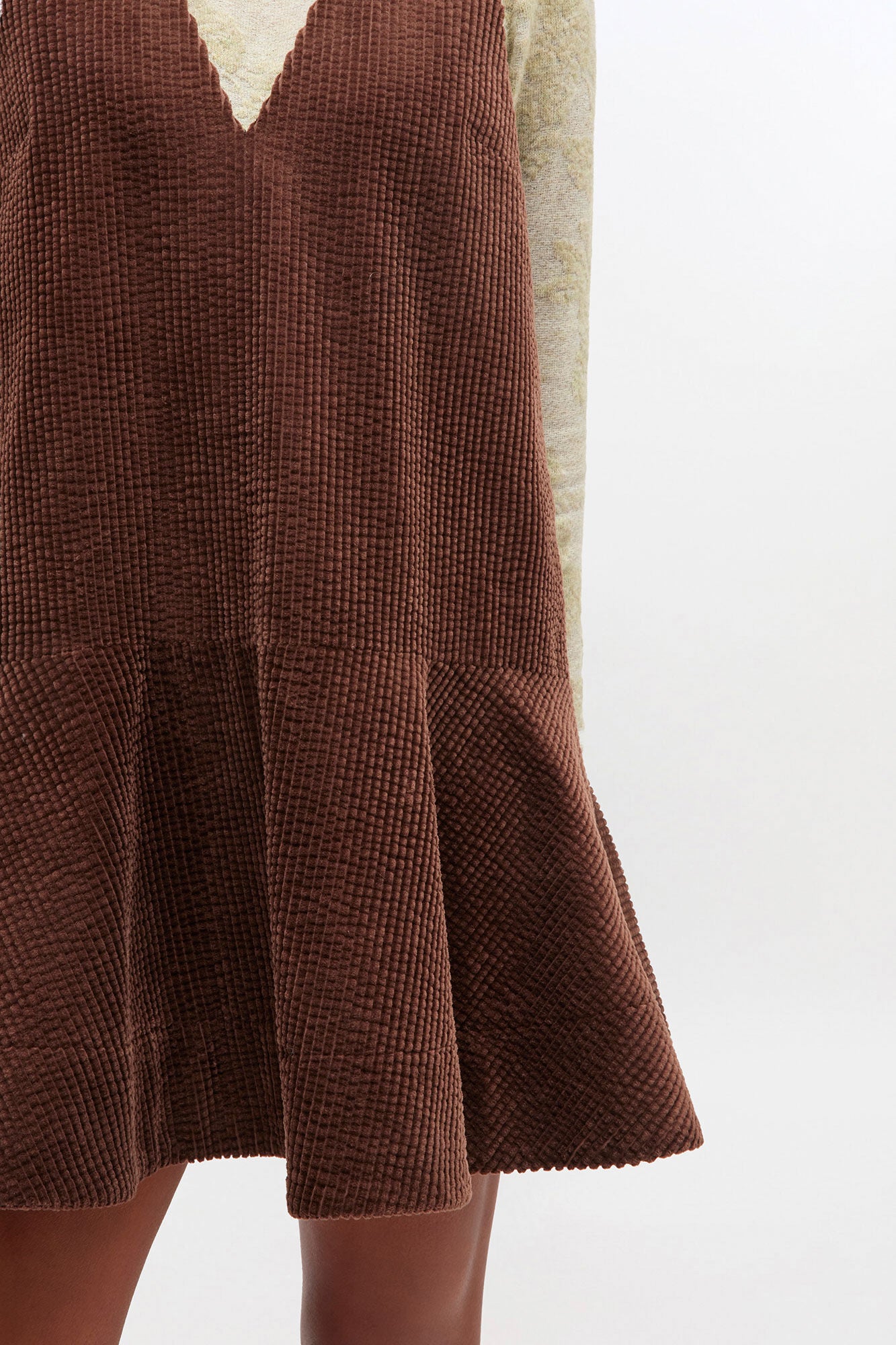 Brown Corduroy Mini Dress - GANNI
