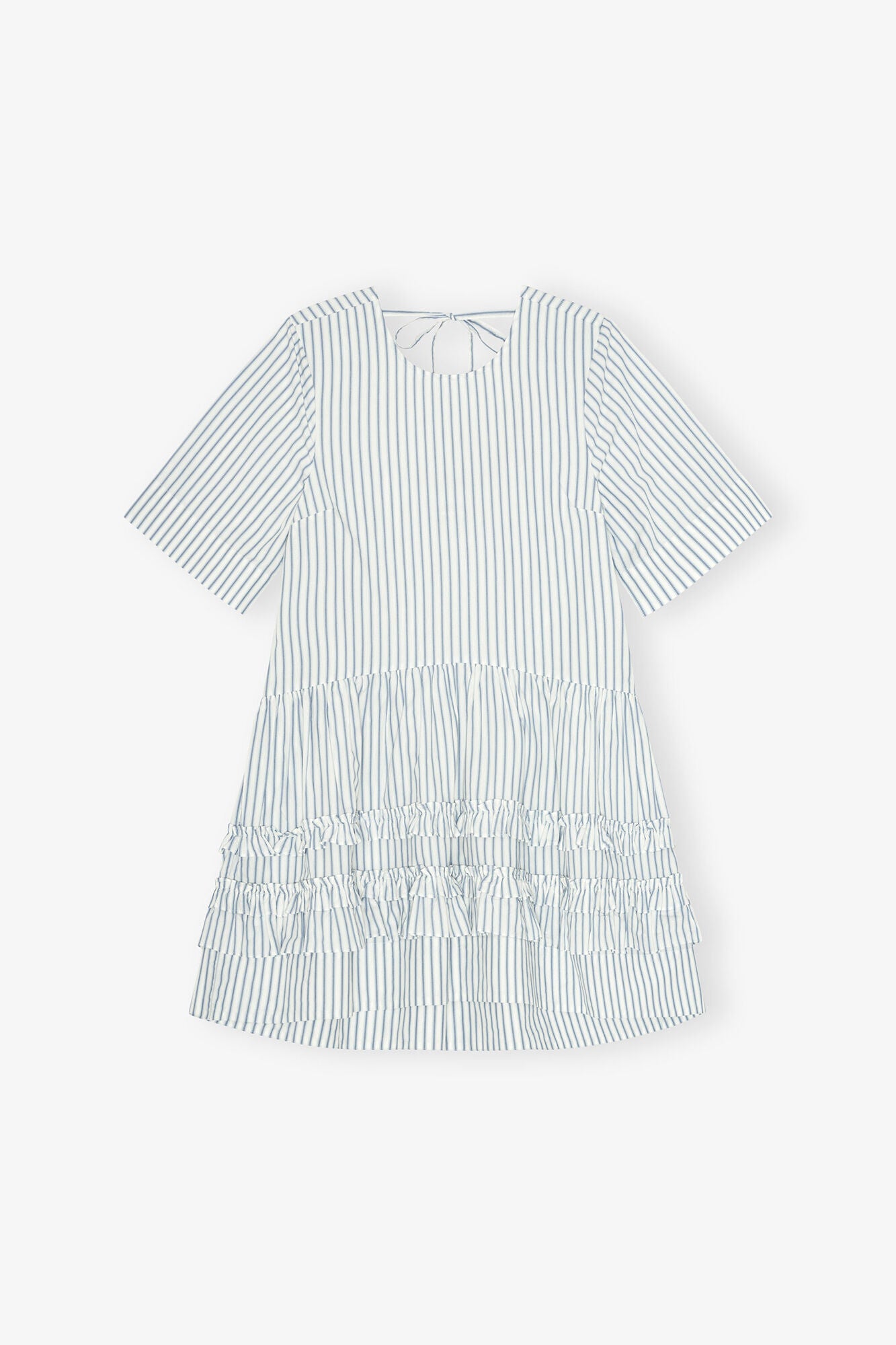 Striped Organic Cotton Mini Dress - GANNI