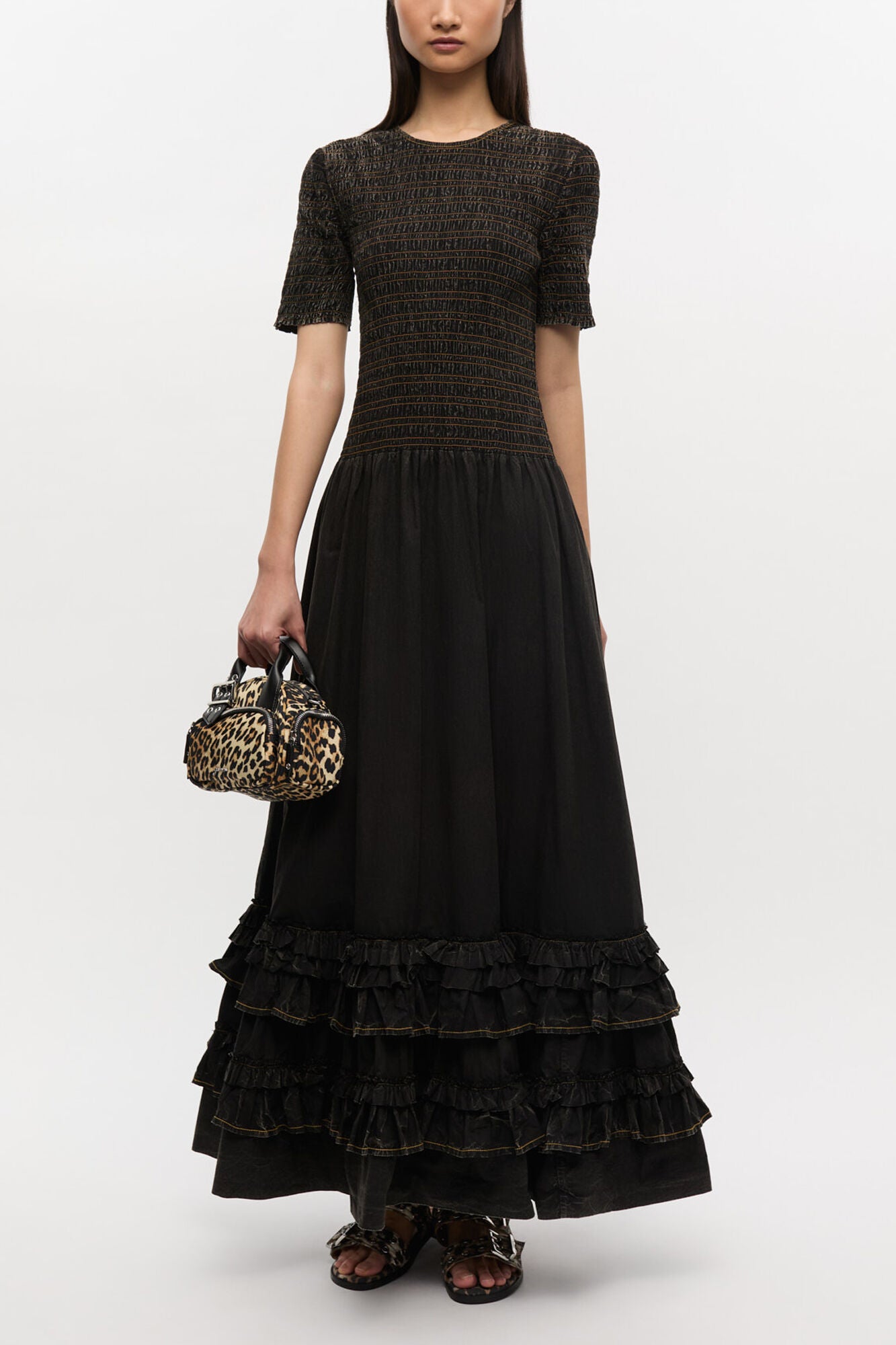 Black Washed Smock Dress - GANNI